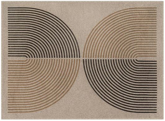 RAINBOW JUTE OUTDOOR RUG, BLACK 9X12