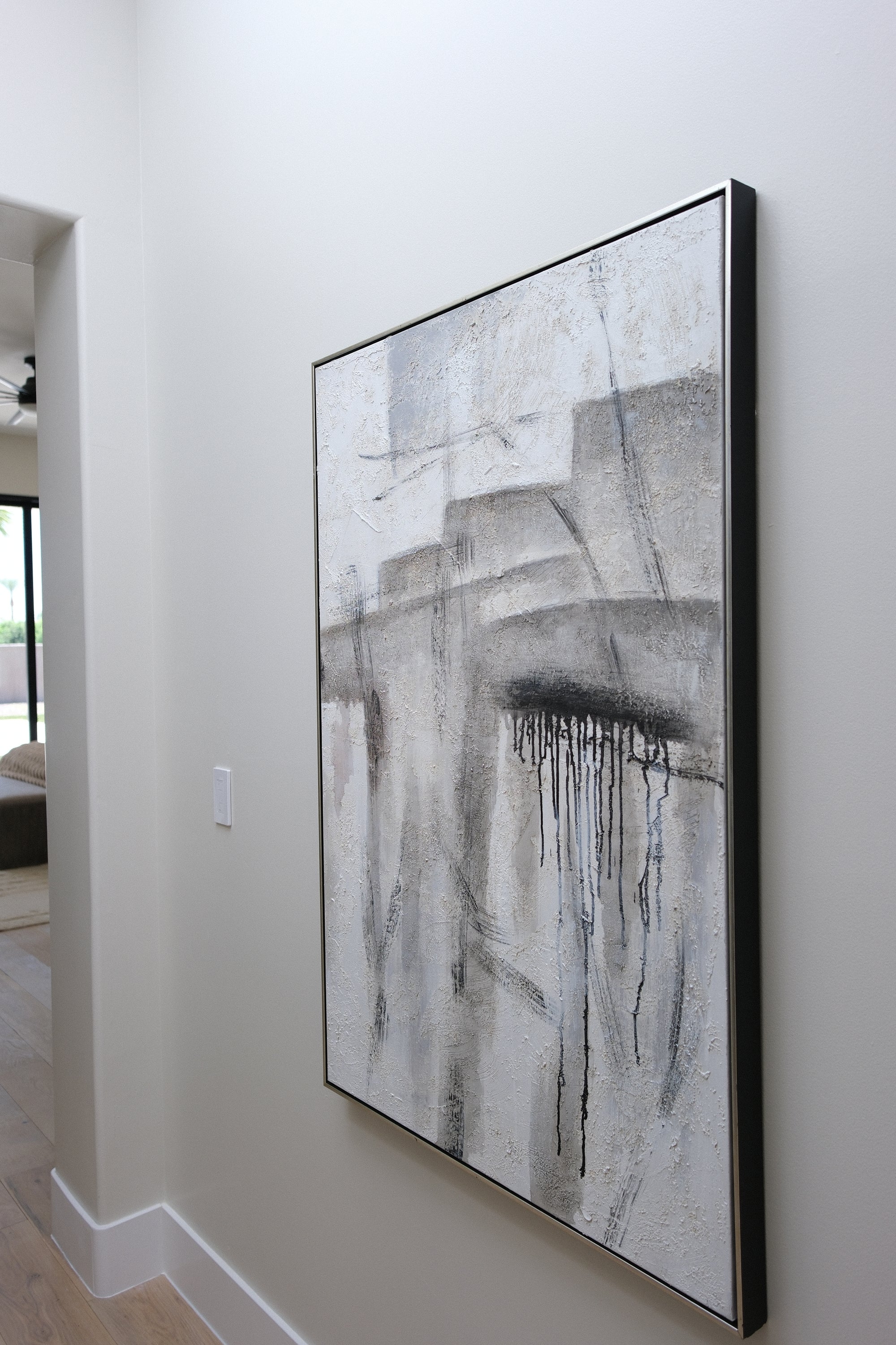 INDUSTRIAL ABSTRACT PAINTING 48X33