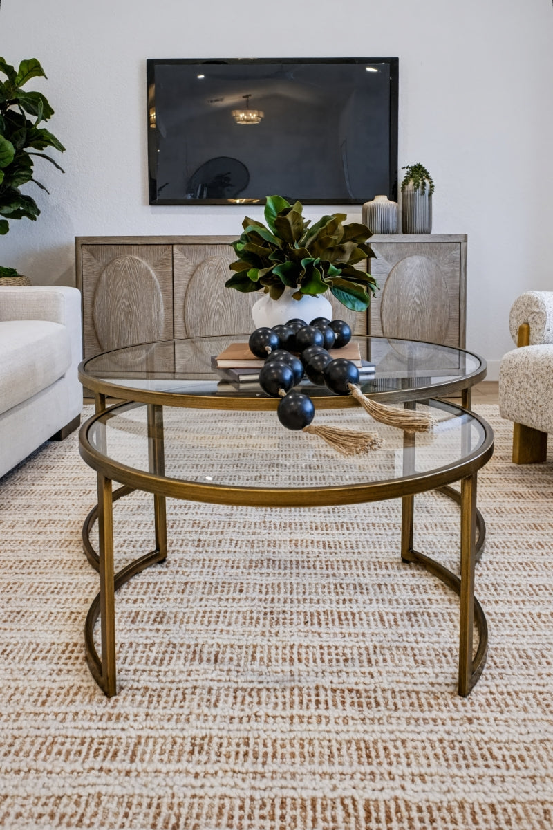 RUST IVORY STRIPED RUG 9'X12'