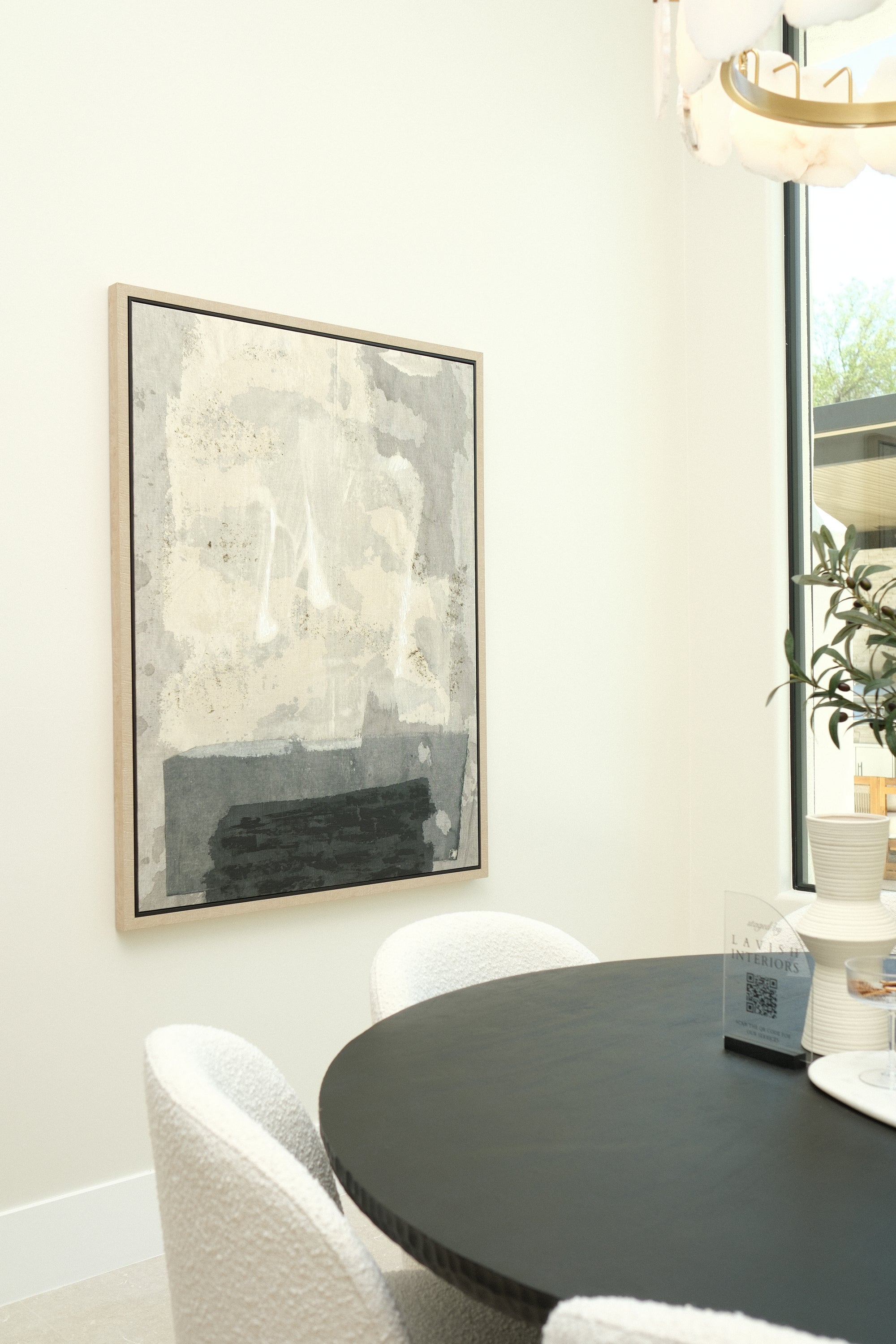 TEXTURAL ECHO FRAMED CANVAS 42X55