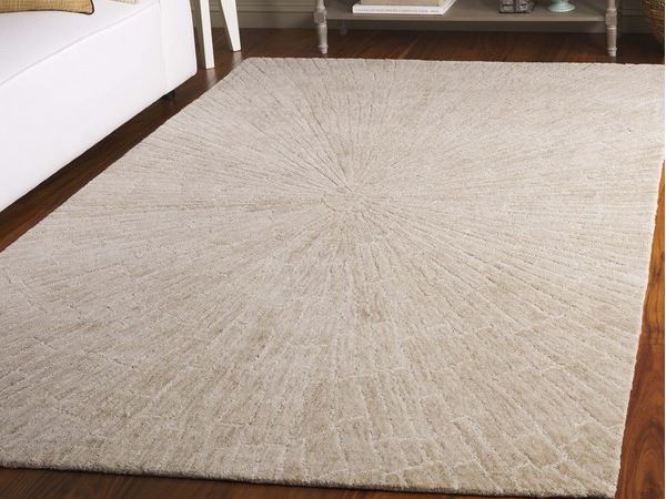 CONCENTRIC CIRCLES LT. BROWN IVORY RUG 8'X10'