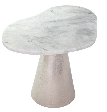22"L SILVER ALUM. END TABLE