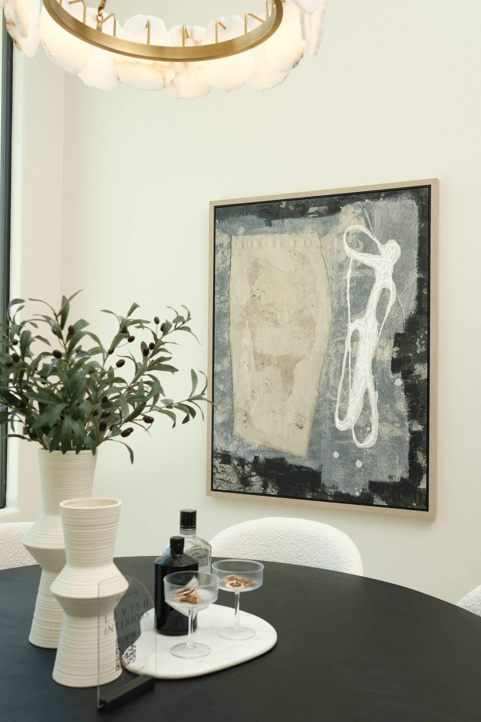 TEXTURAL ECHO FRAMED CANVAS 42X55
