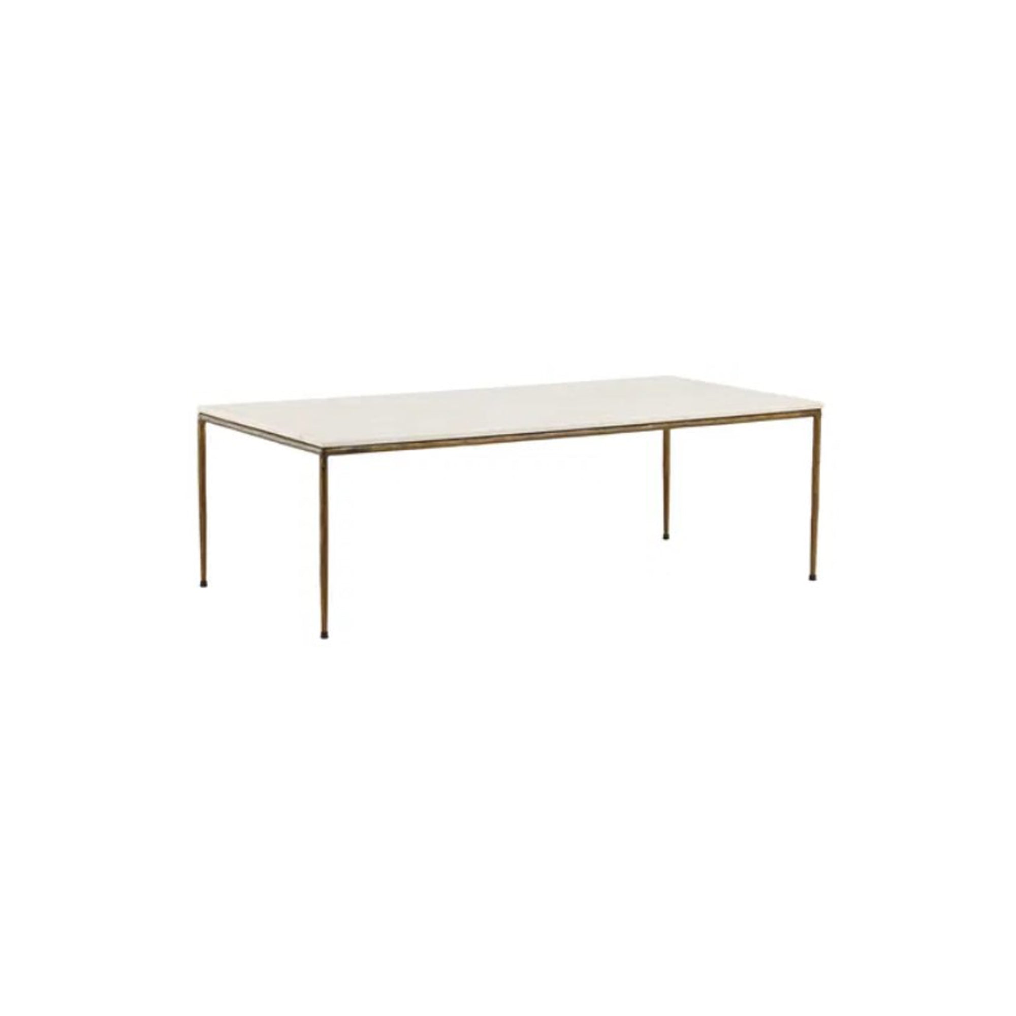 55"L MARBLE TOP IRON LEGS CT
