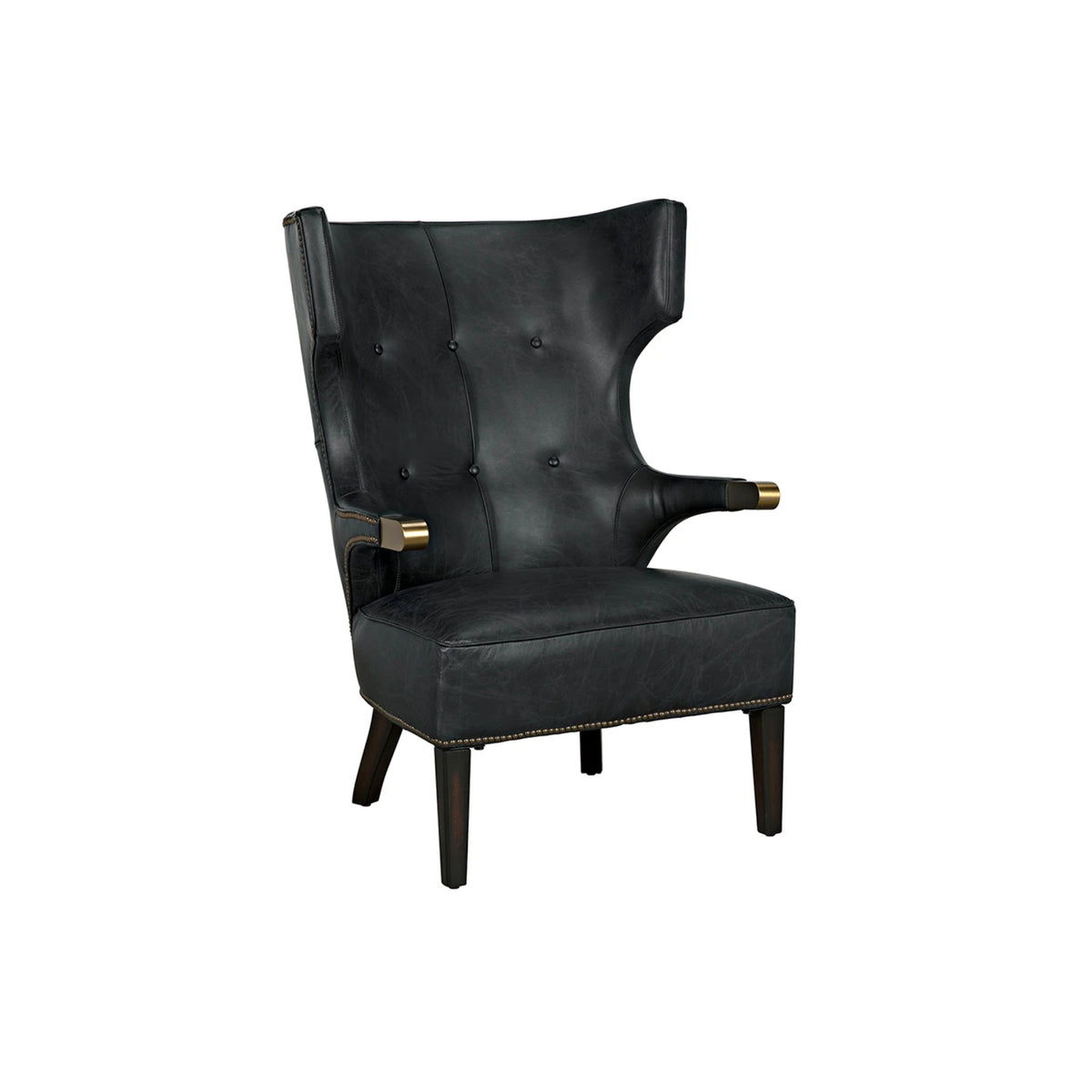 BLACK LEATHER HERACLES CHAIR A
