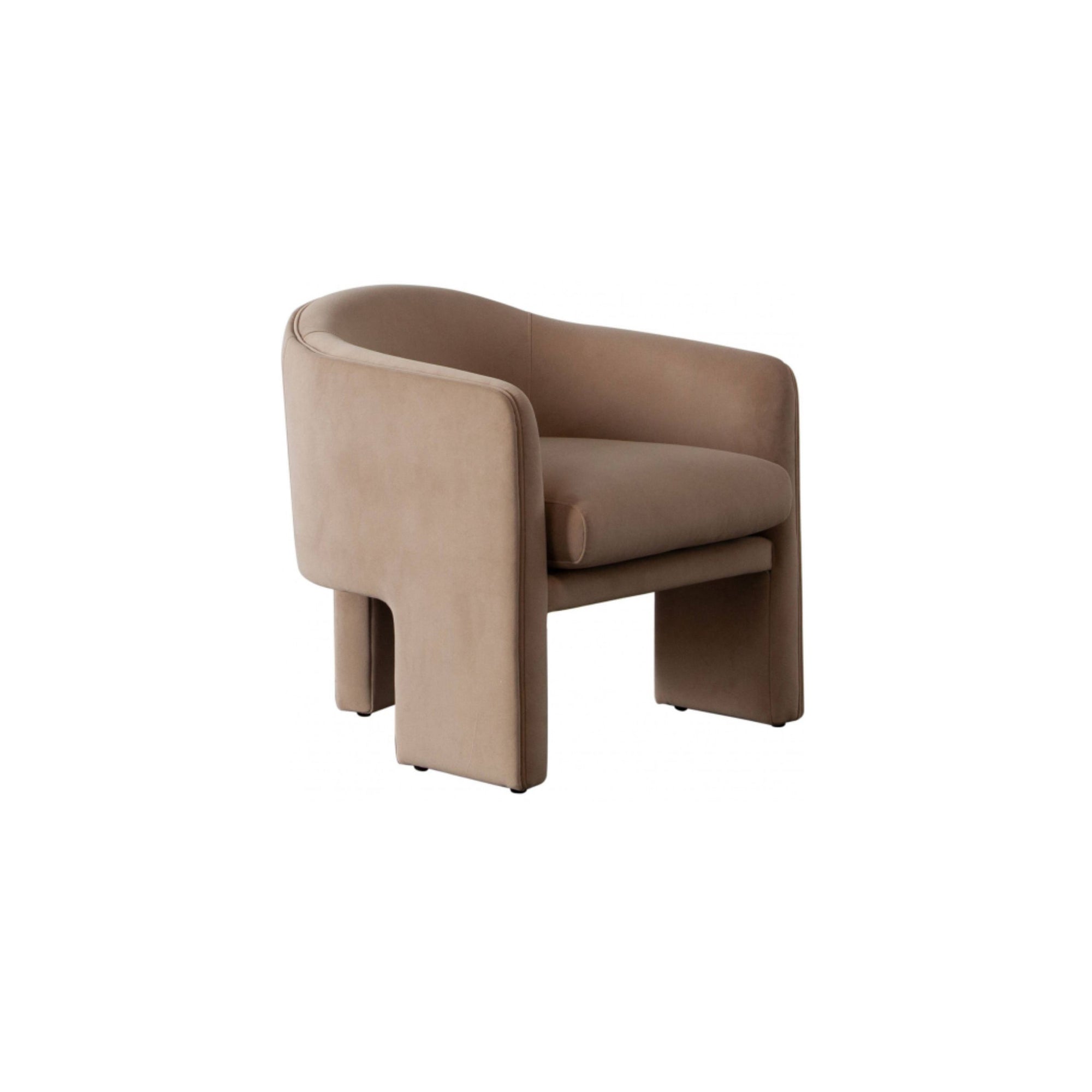 CAMEL VELVET ACCENT CHAIR 2