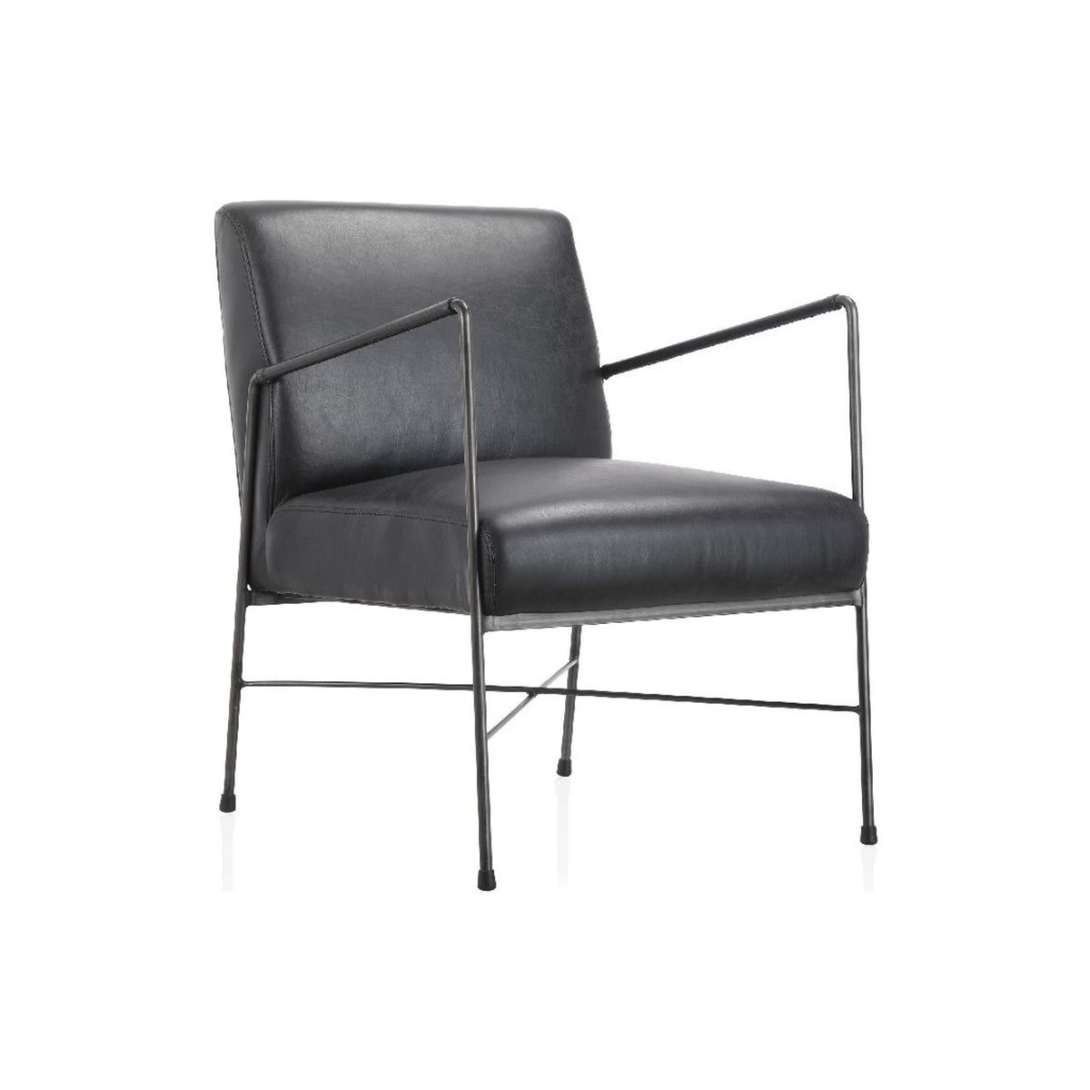 LEATHER ARMCHAIR BLACK