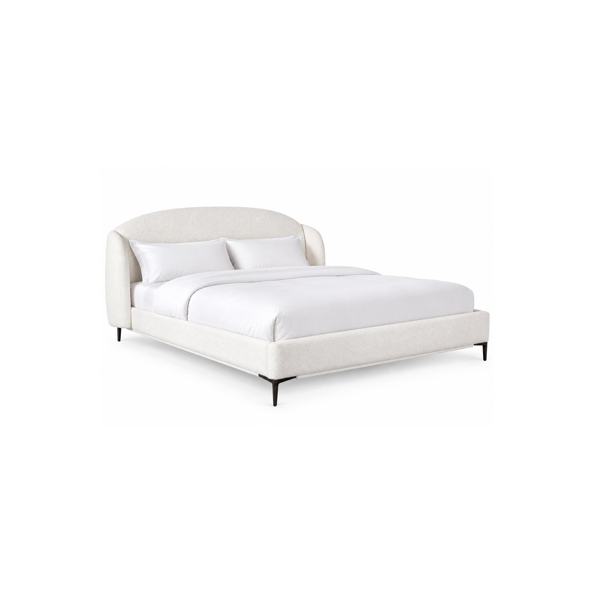 41"H WHITE KING BED