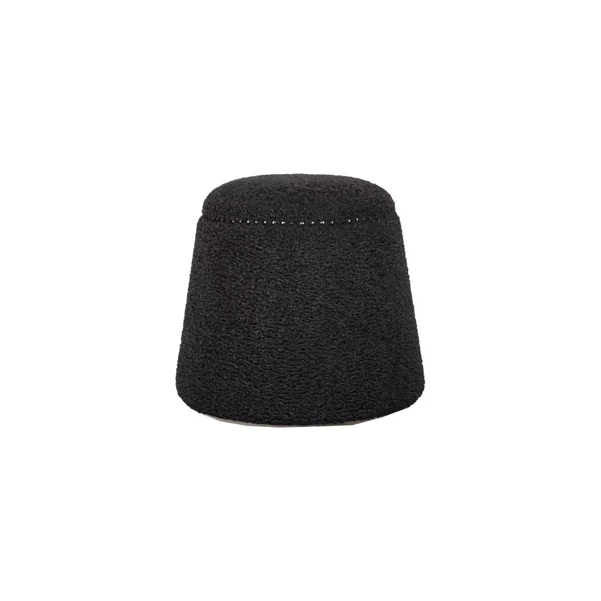 PLUSH OTTOMAN BLACK 2