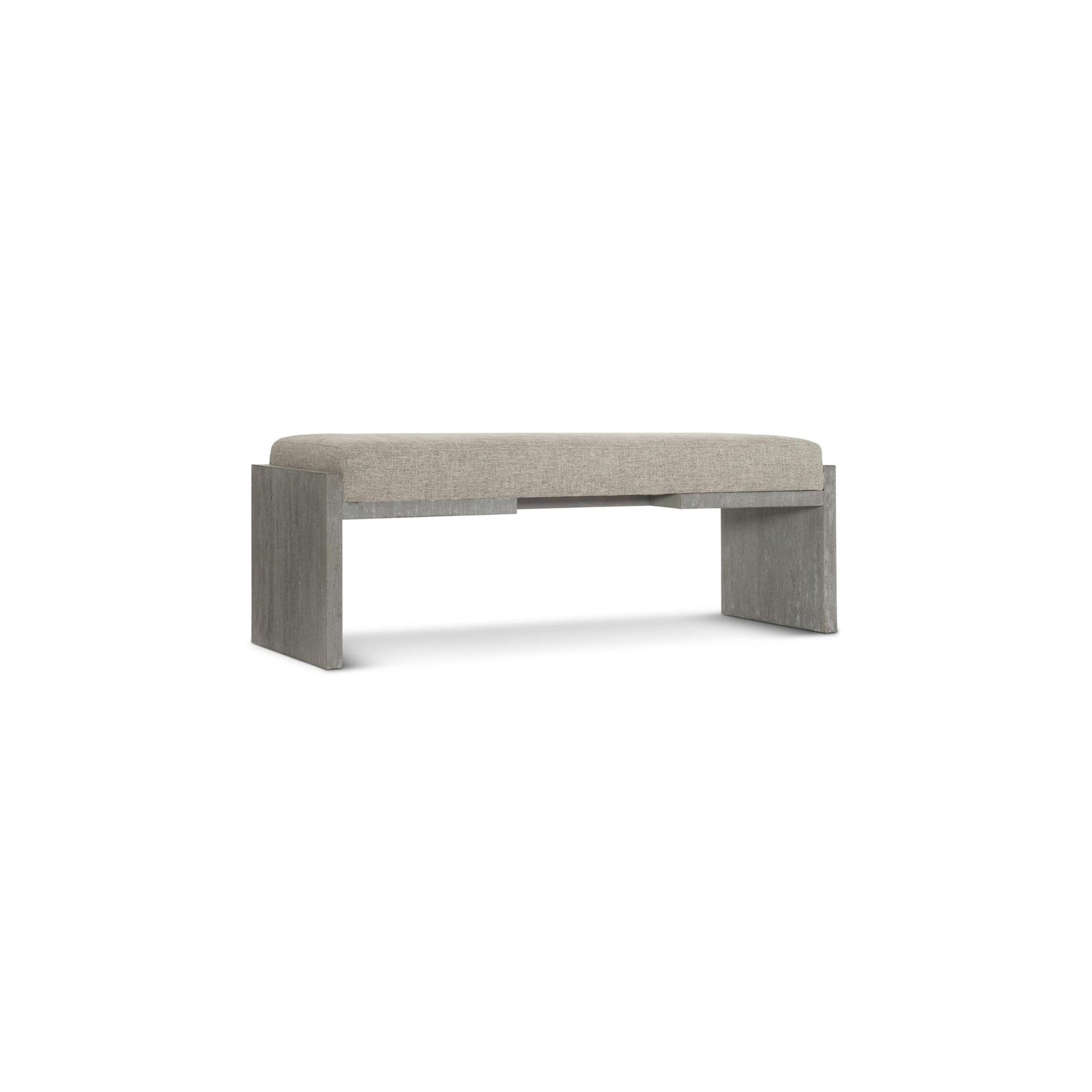 54"L UPH SEAT GREY BENCH