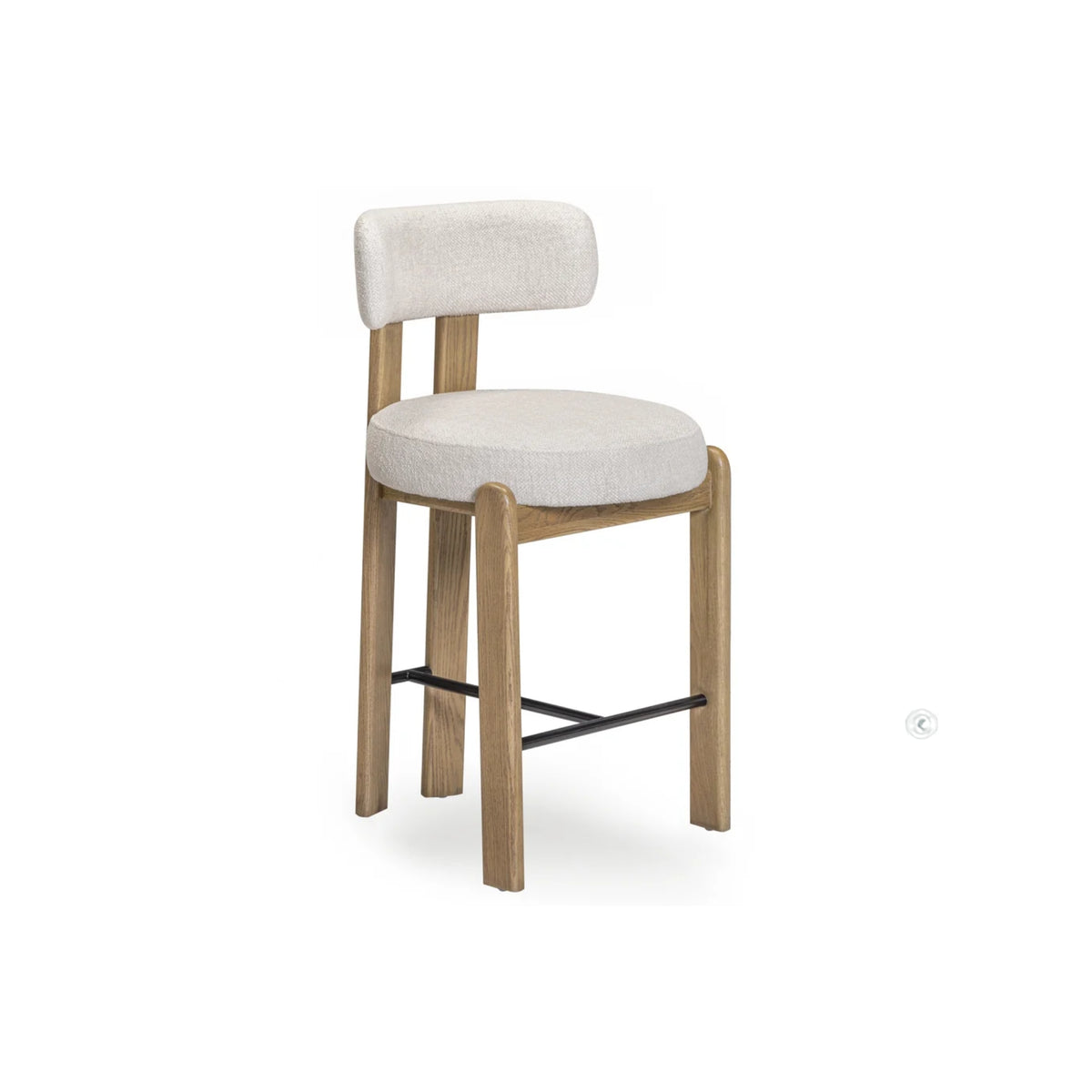 CREAM FABRIC COUNTER STOOL C