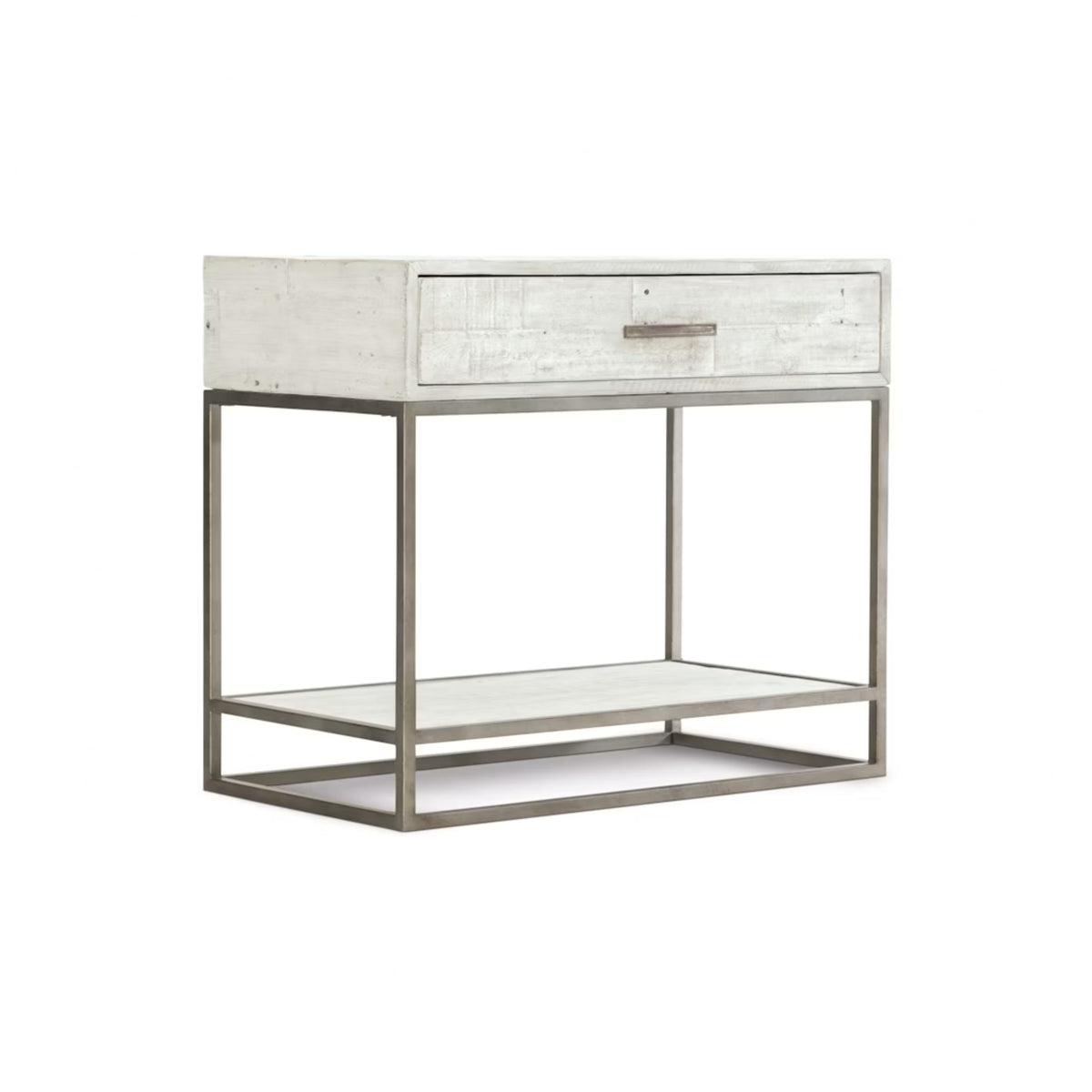 32"L BRUSHED WHITE NIGHTSTAND A