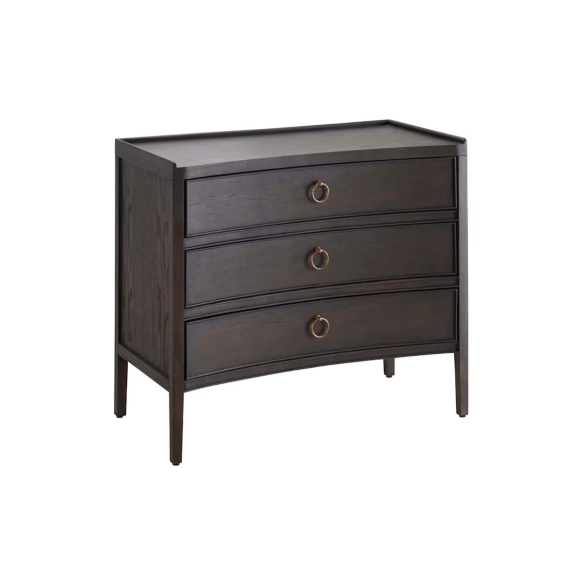 36"L DARK BROWN 3-DRW CHEST A