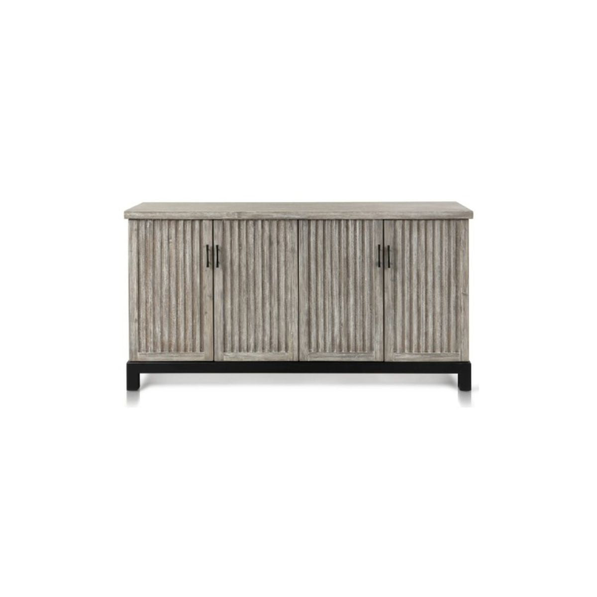 66"L WHITEWASH 4-DR SIDEBOARD
