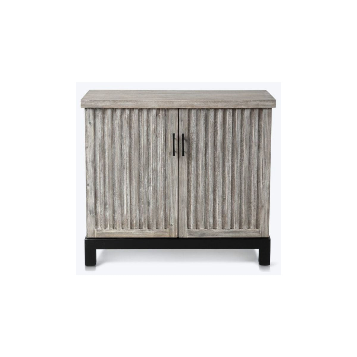 38"L WHITEWASHED 2-DR CABINET 1