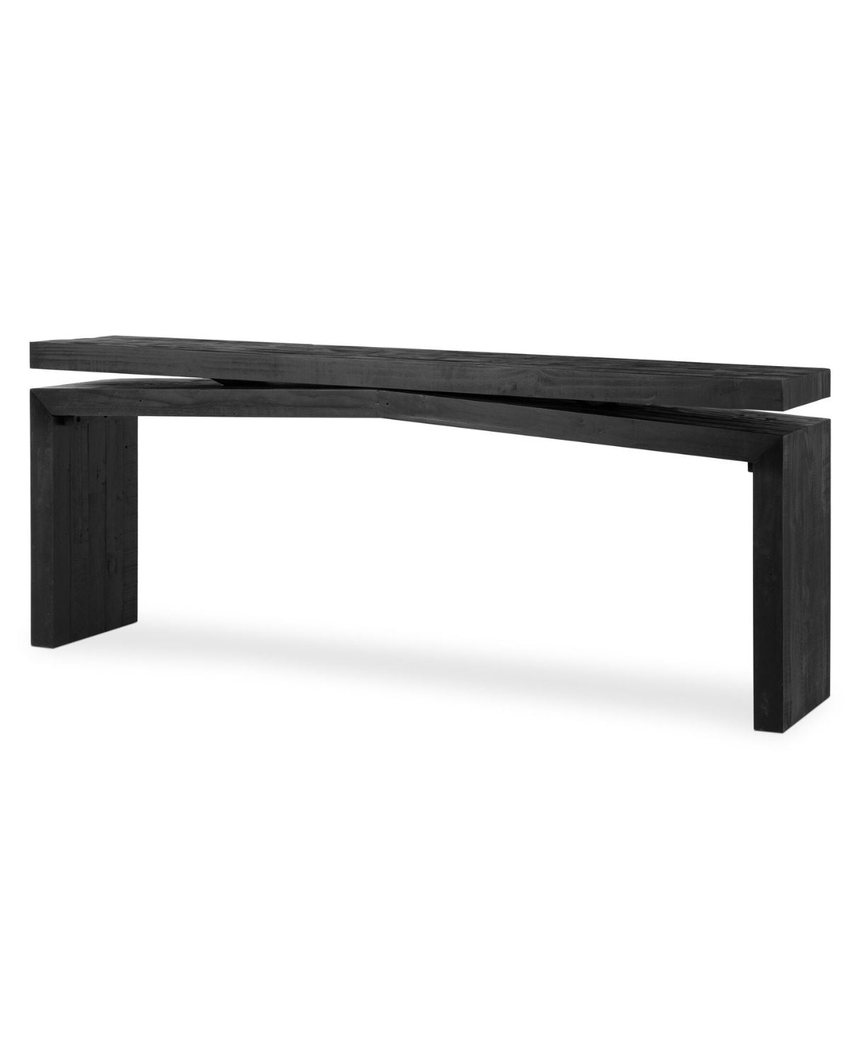 79"L BLACK PINE CONSOLE TABLE