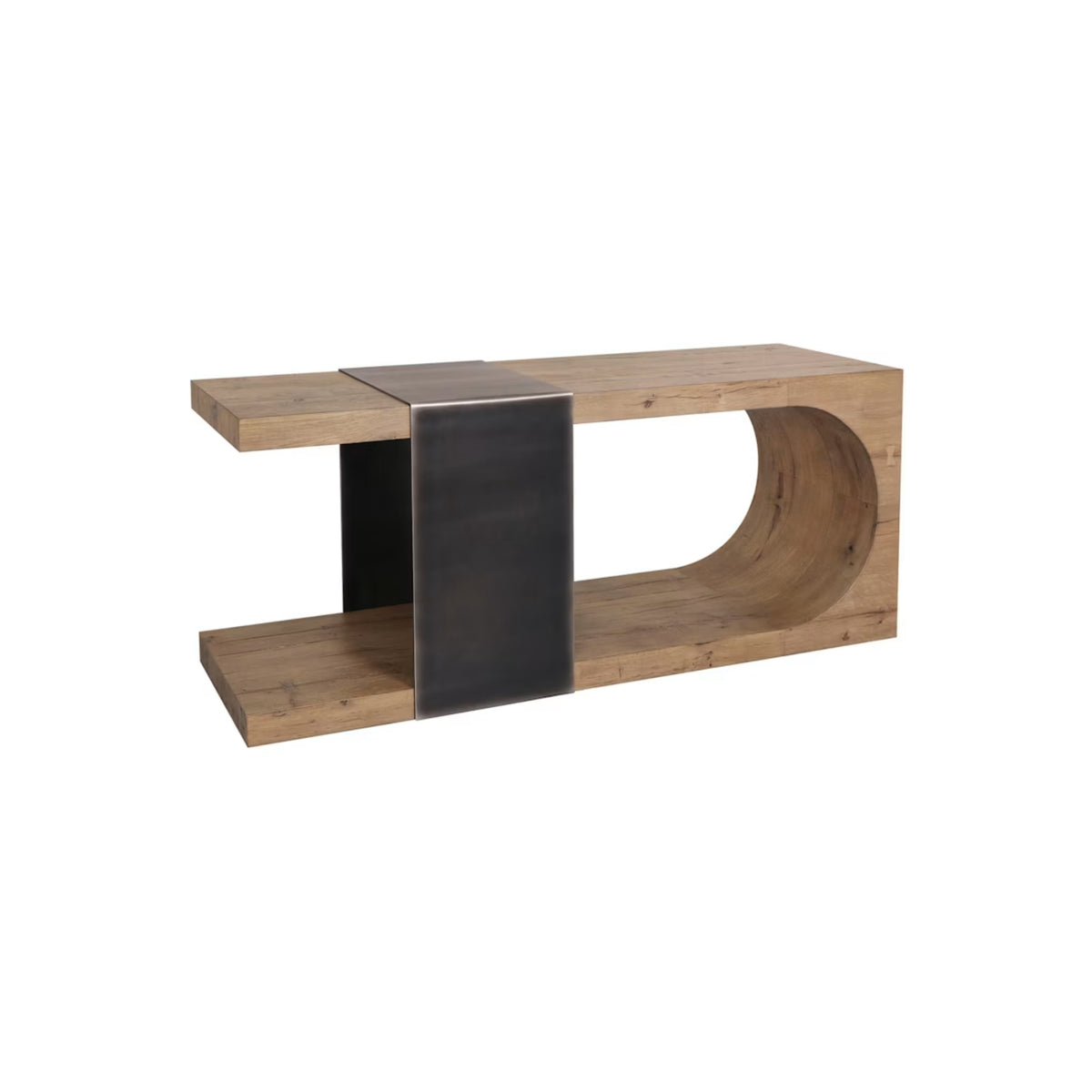 72"L NATURAL OAK CONSOLE TABLE