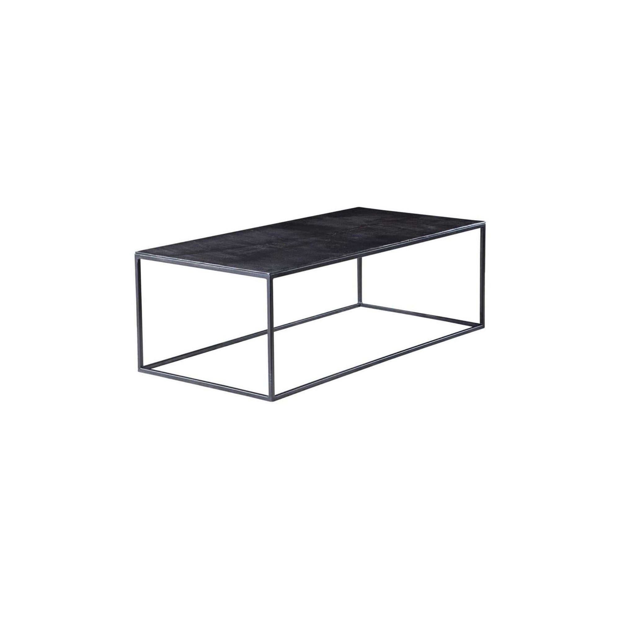 48"L INDUSTRIAL COFFEE TABLE BLK