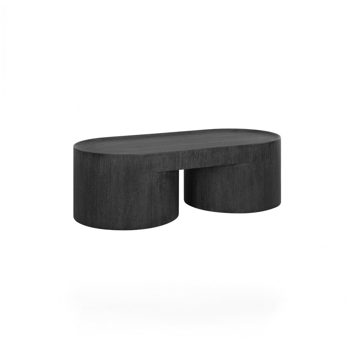 51"L BLACK STAIN COFFEE TABLE A