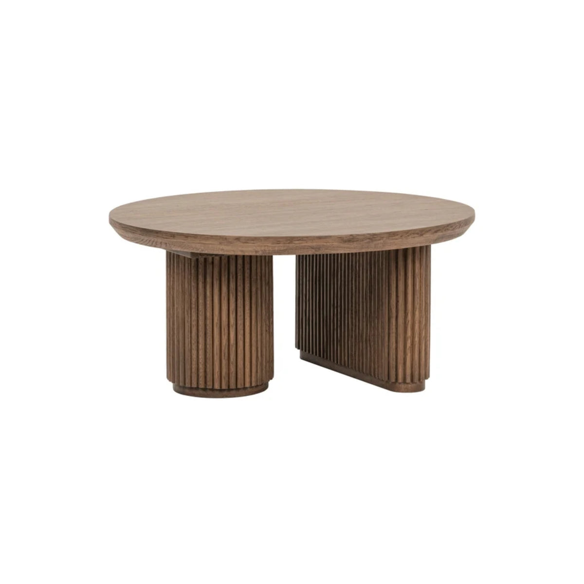 38"R TAWNY BROWN COFFEE TABLE