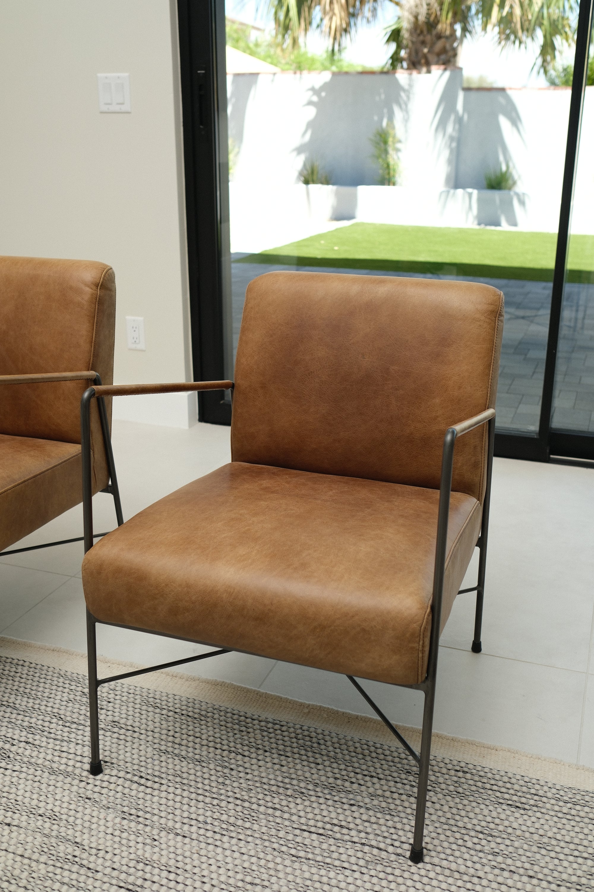 BROWN LEATHER CHAIR 2