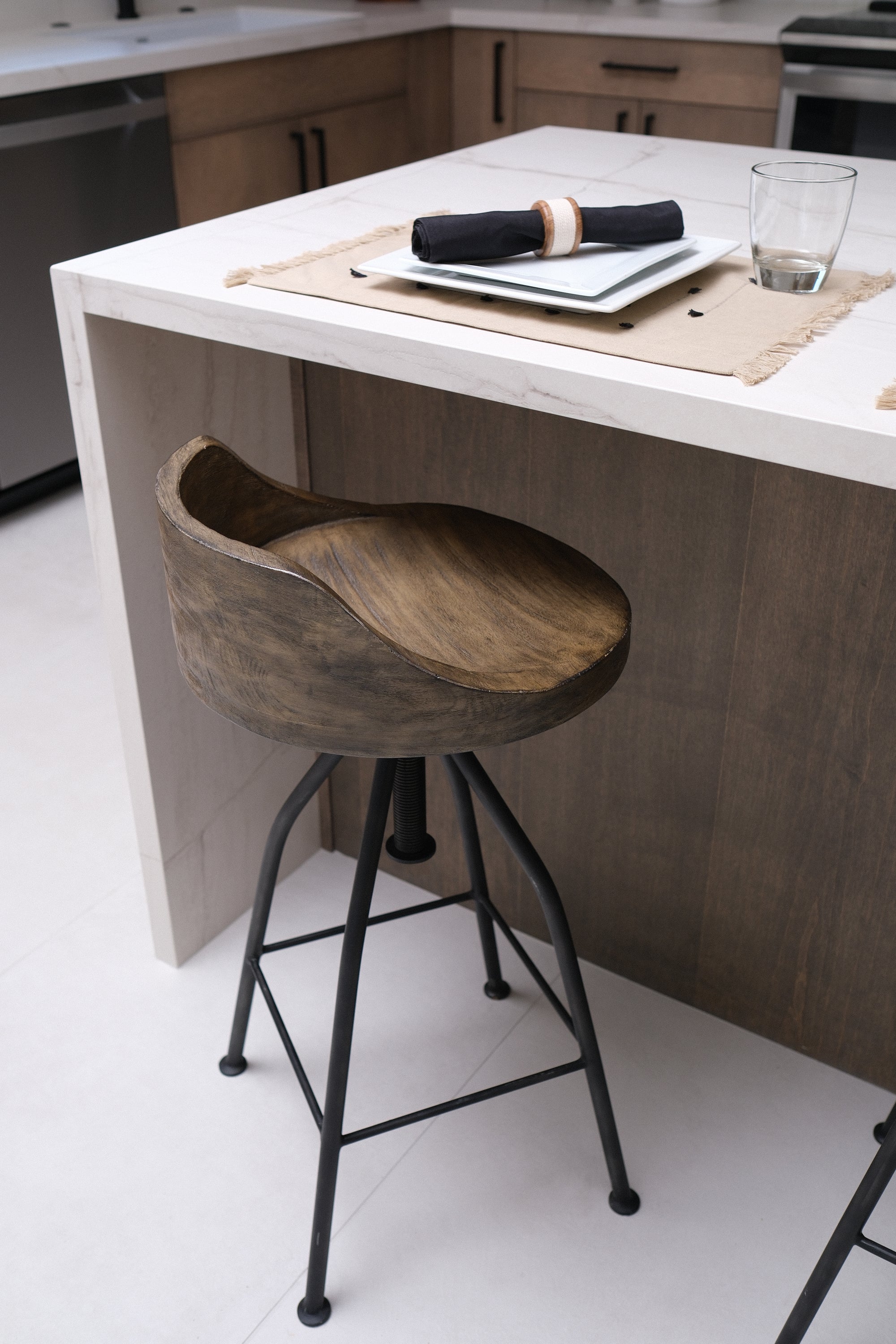 SWIVEL DRIFTWOOD BARSTOOL 1