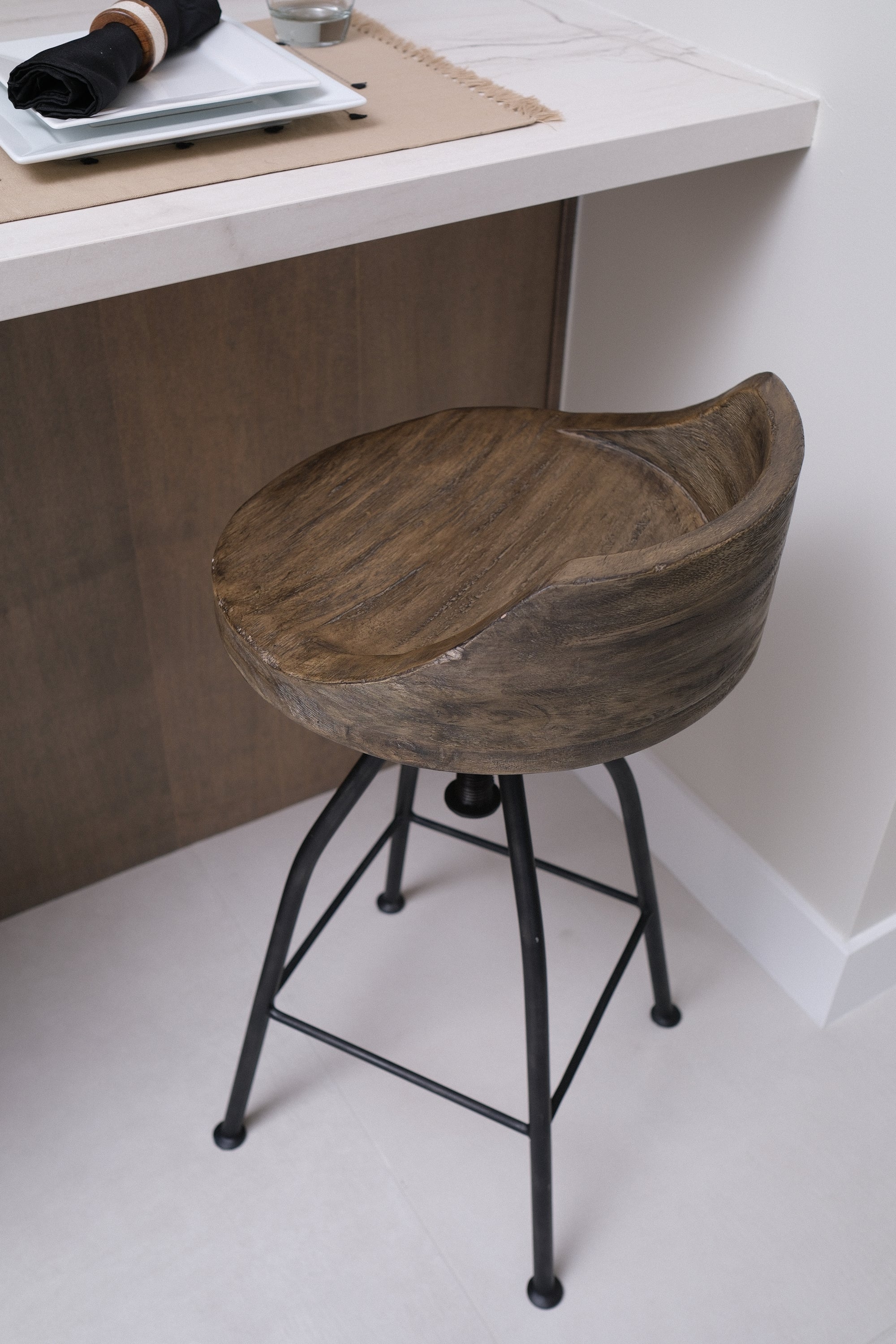 SWIVEL DRIFTWOOD BARSTOOL 3