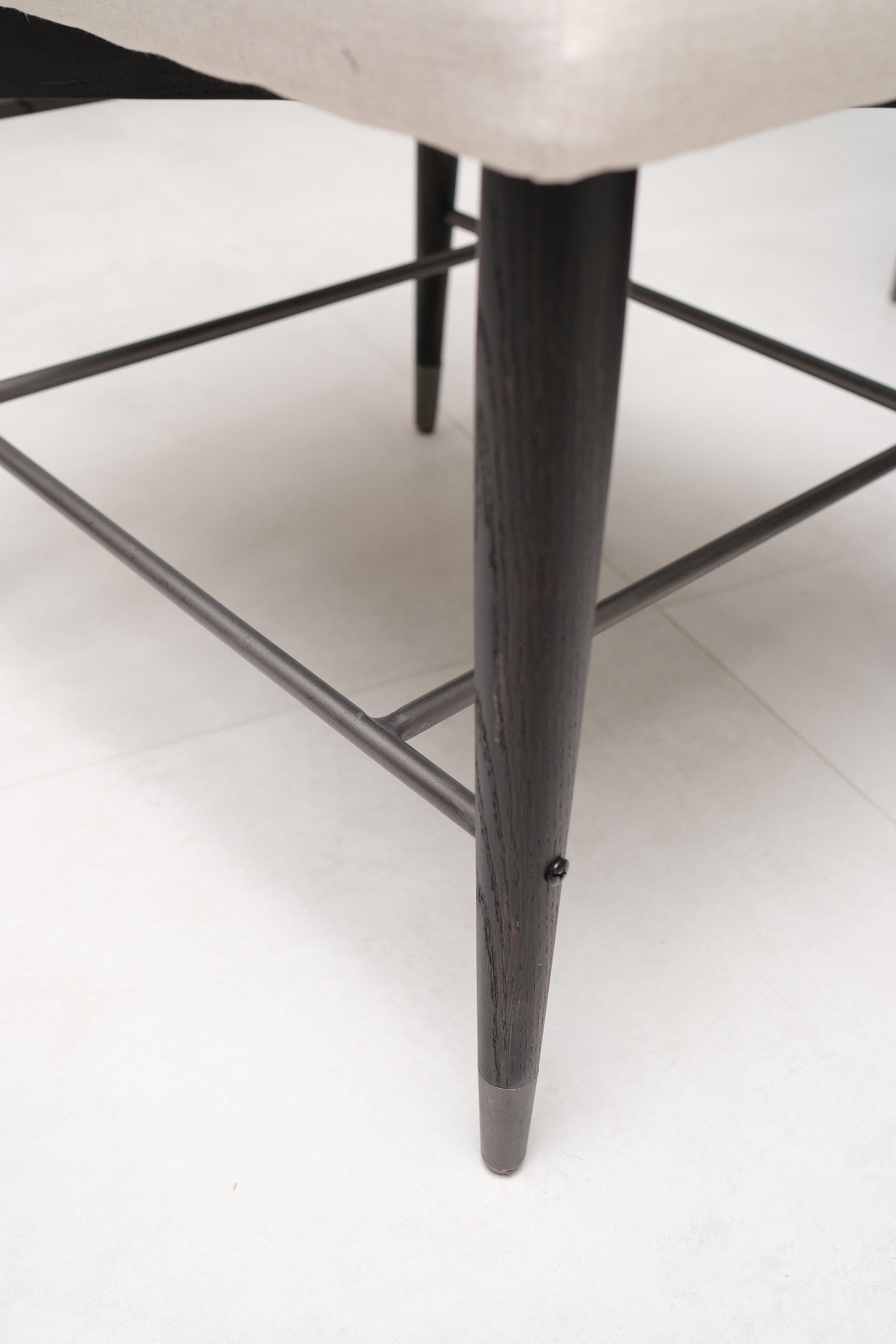6-PIECE BLACK &amp; WHITE UPHOLSTERED SIDE CHAIR