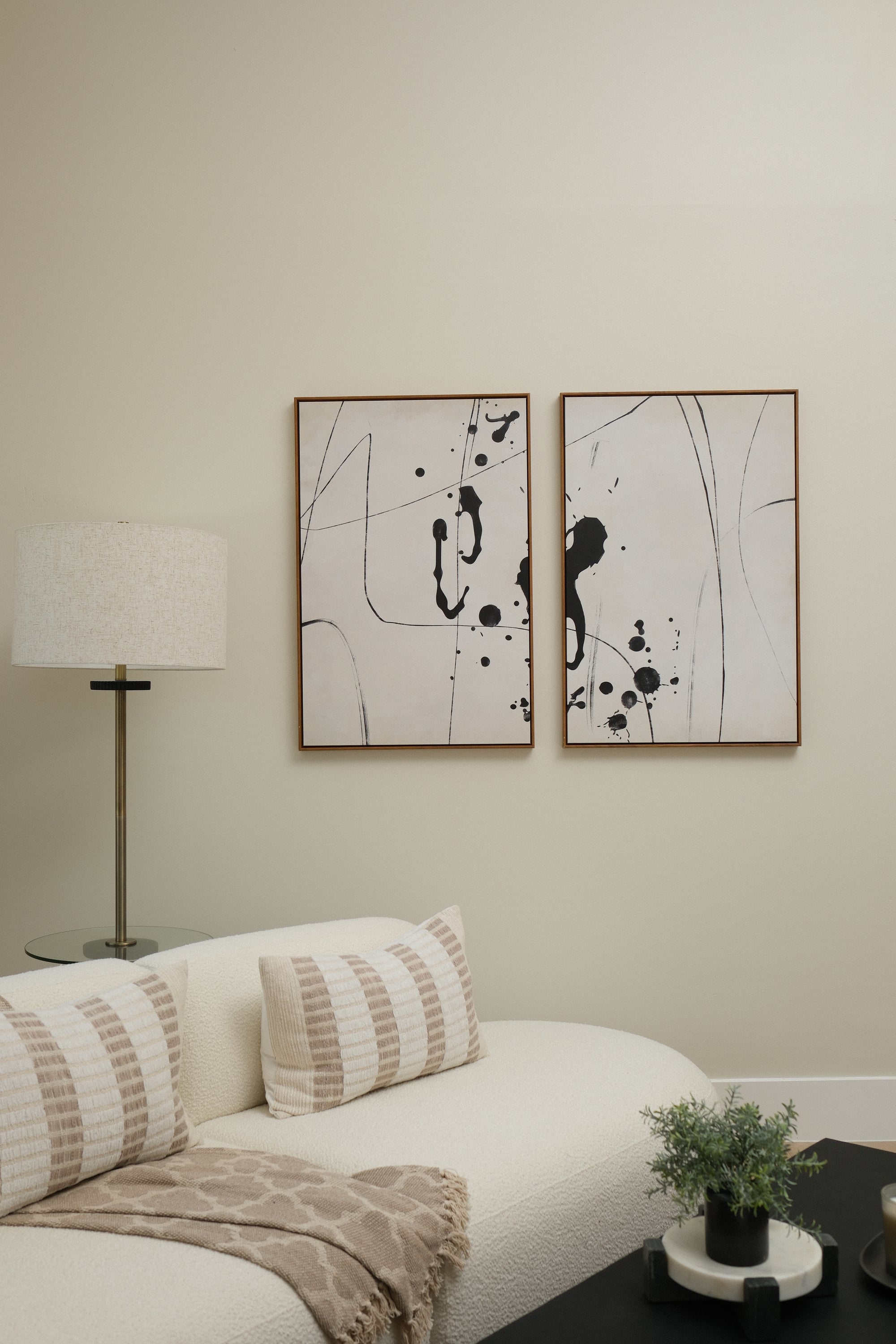 INK BLOT WALL ART 24X36 NATURAL 1