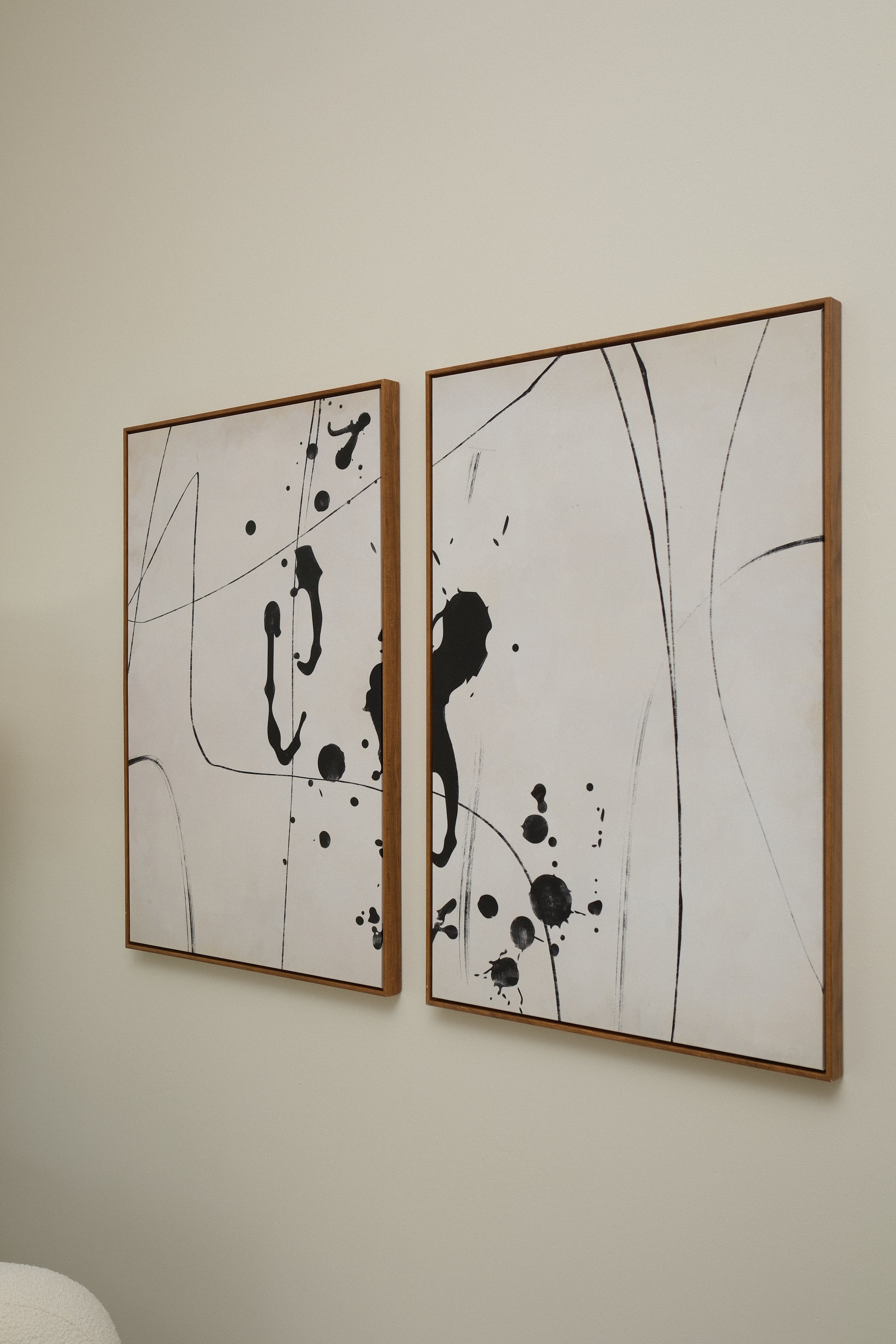INK BLOT WALL ART 24X36 NATURAL 1