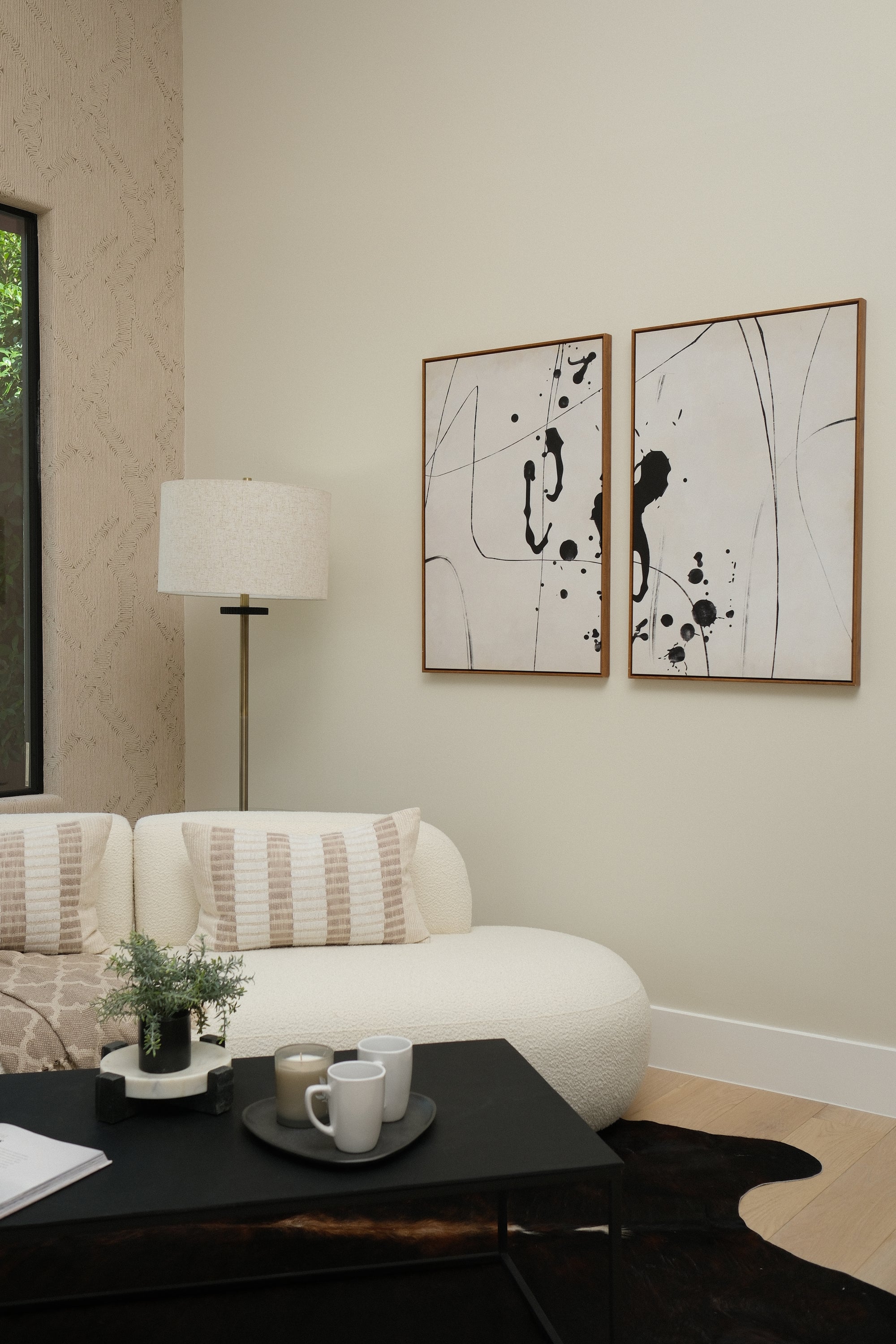 INK BLOT WALL ART 24X36 NATURAL 1