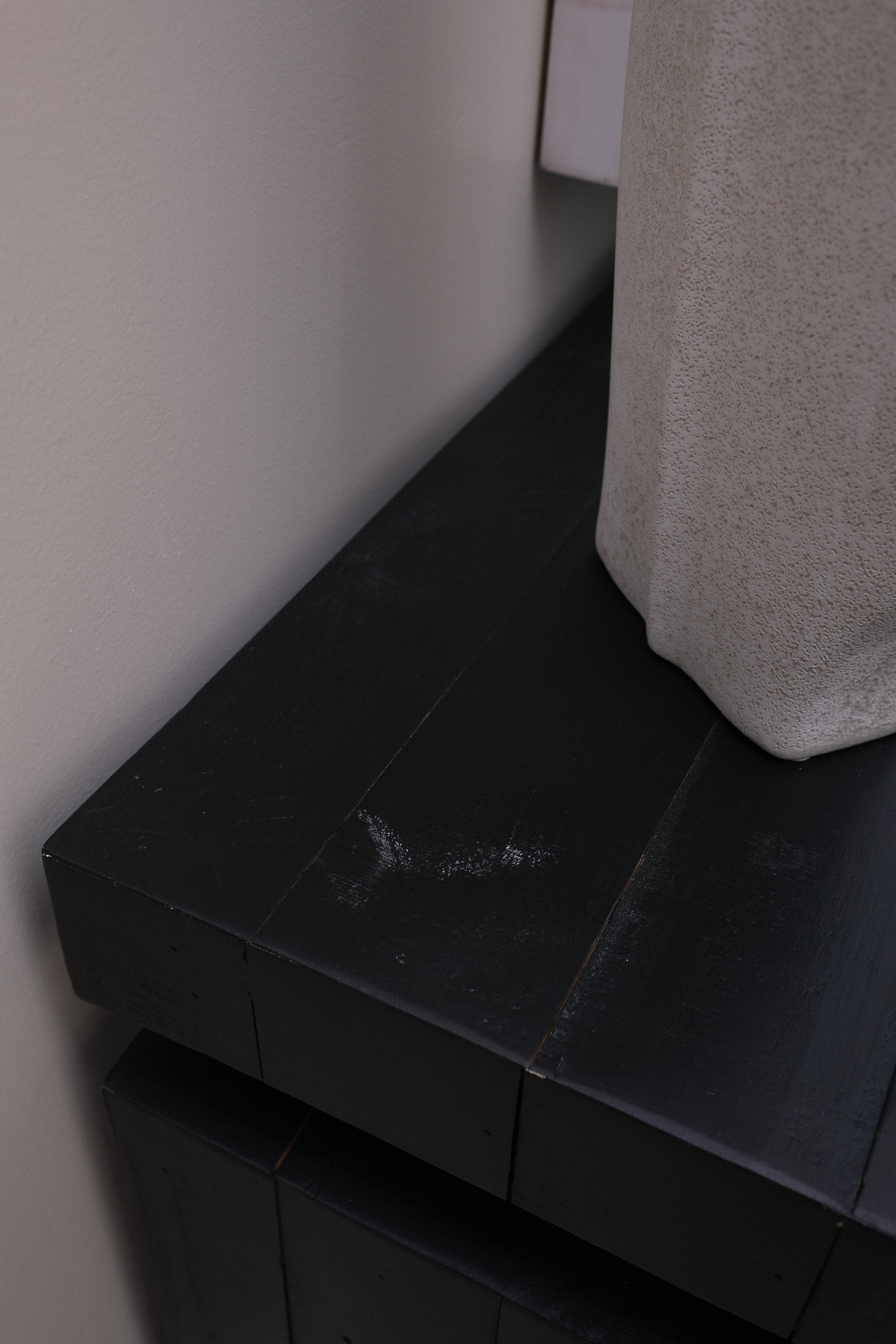 79"L BLACK PINE CONSOLE TABLE