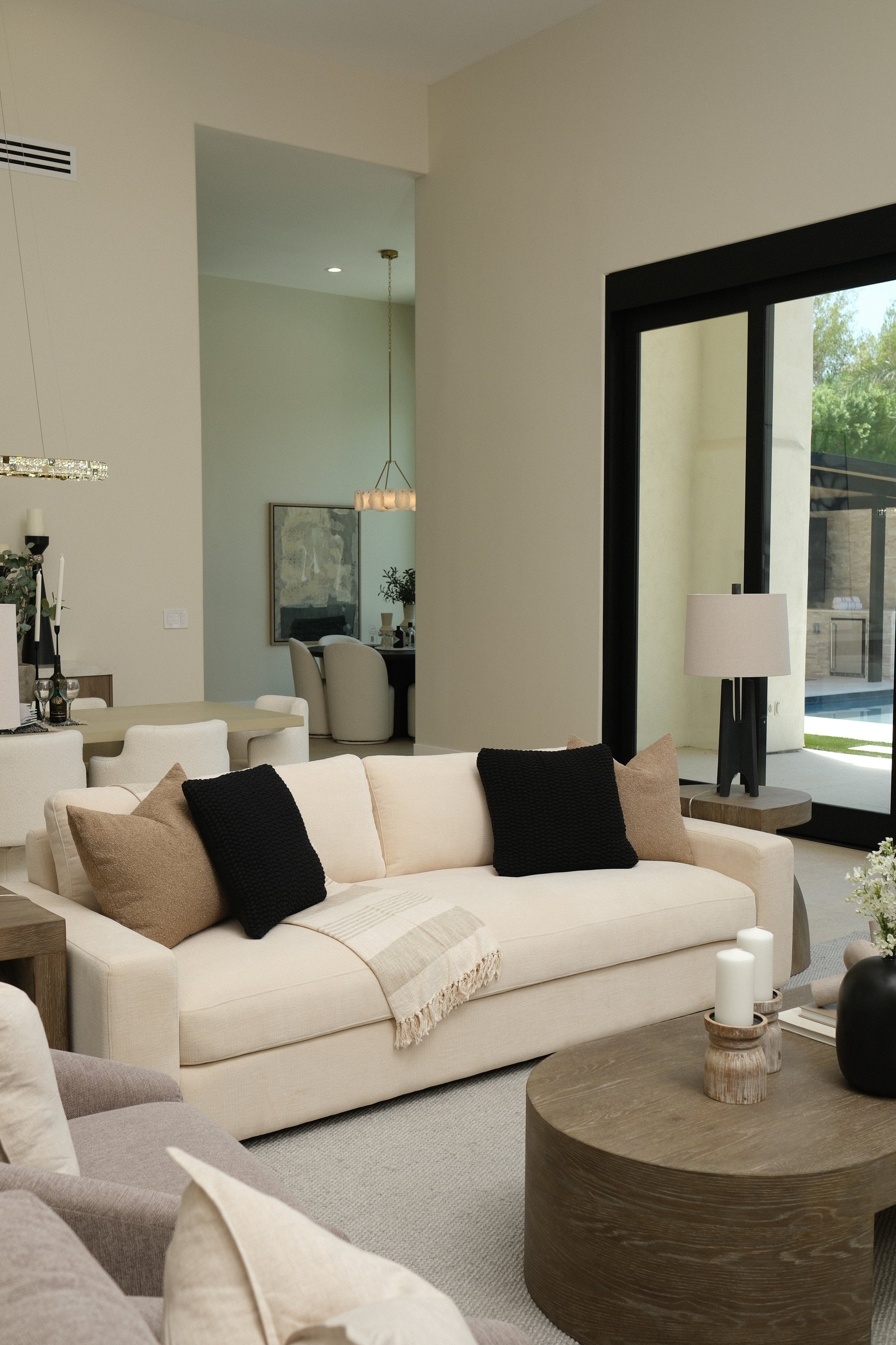 CREAM CHENILLE SOFA
