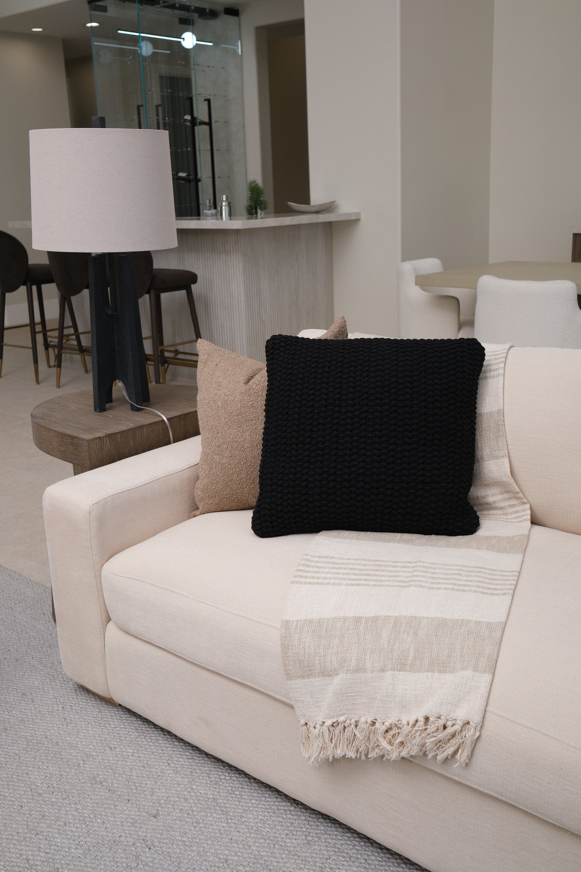 CREAM CHENILLE SOFA