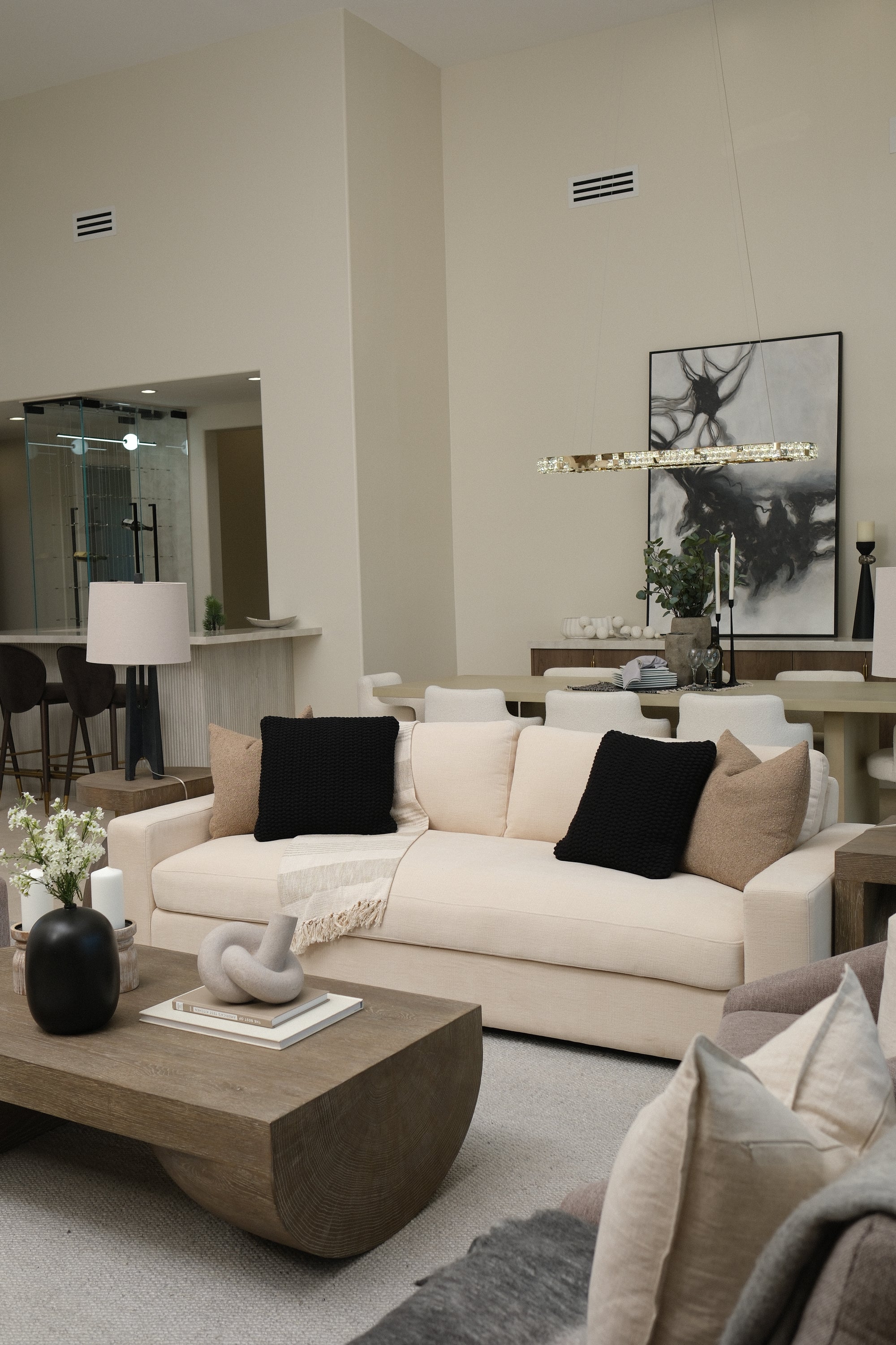 CREAM CHENILLE SOFA