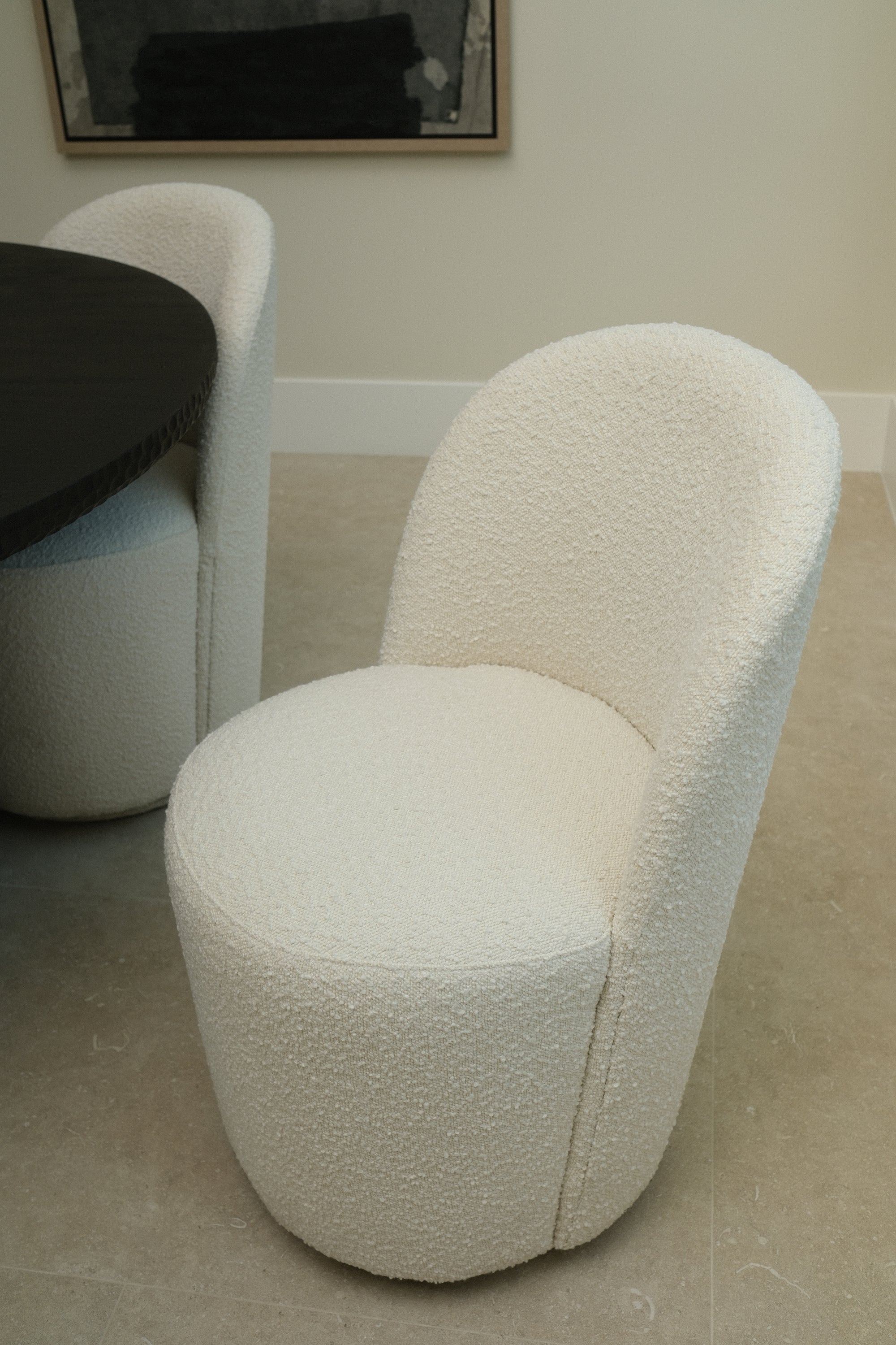 IVORY SWIVEL DINING CHAIR 5