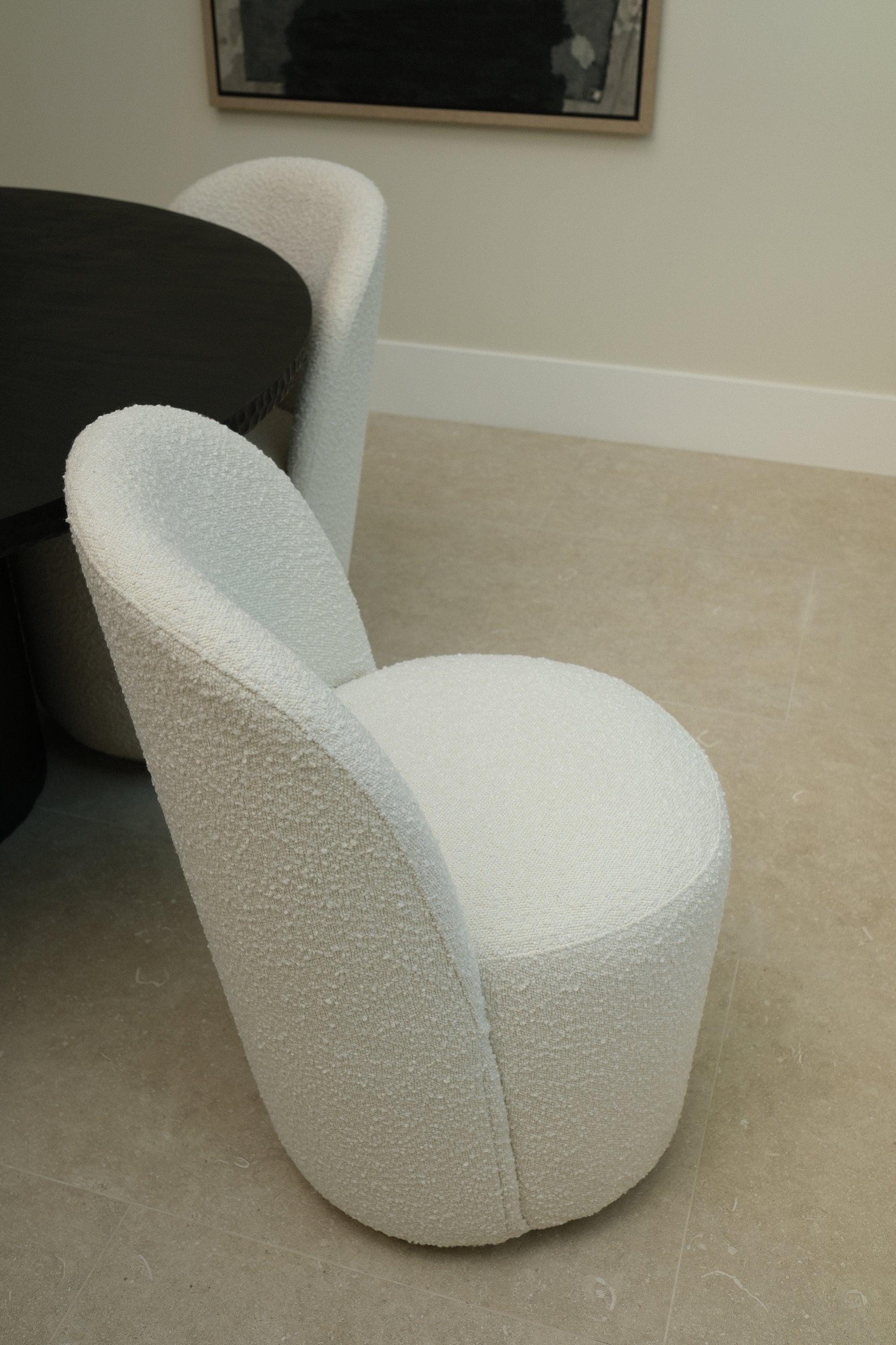 IVORY SWIVEL DINING CHAIR 5
