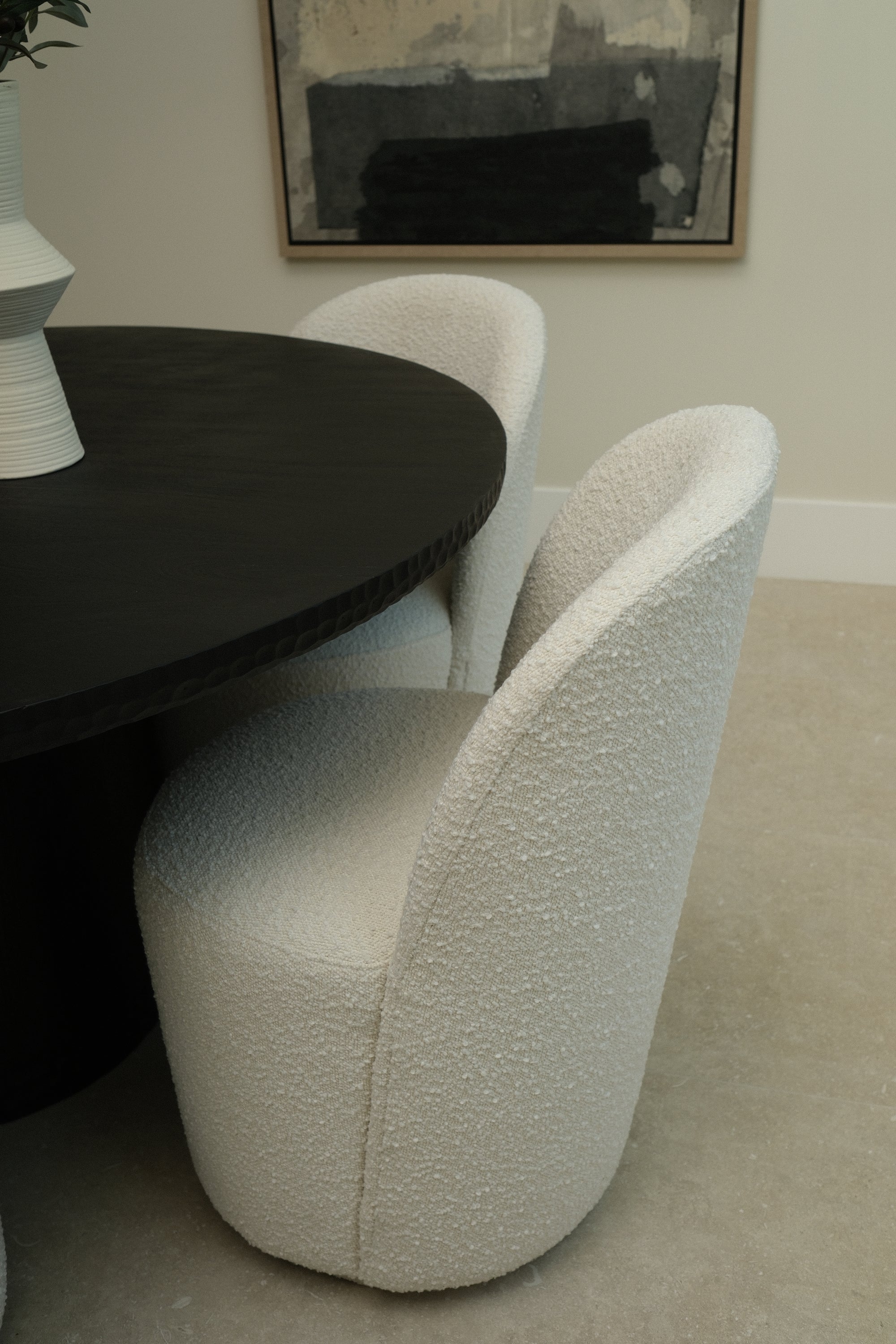 IVORY SWIVEL DINING CHAIR 5