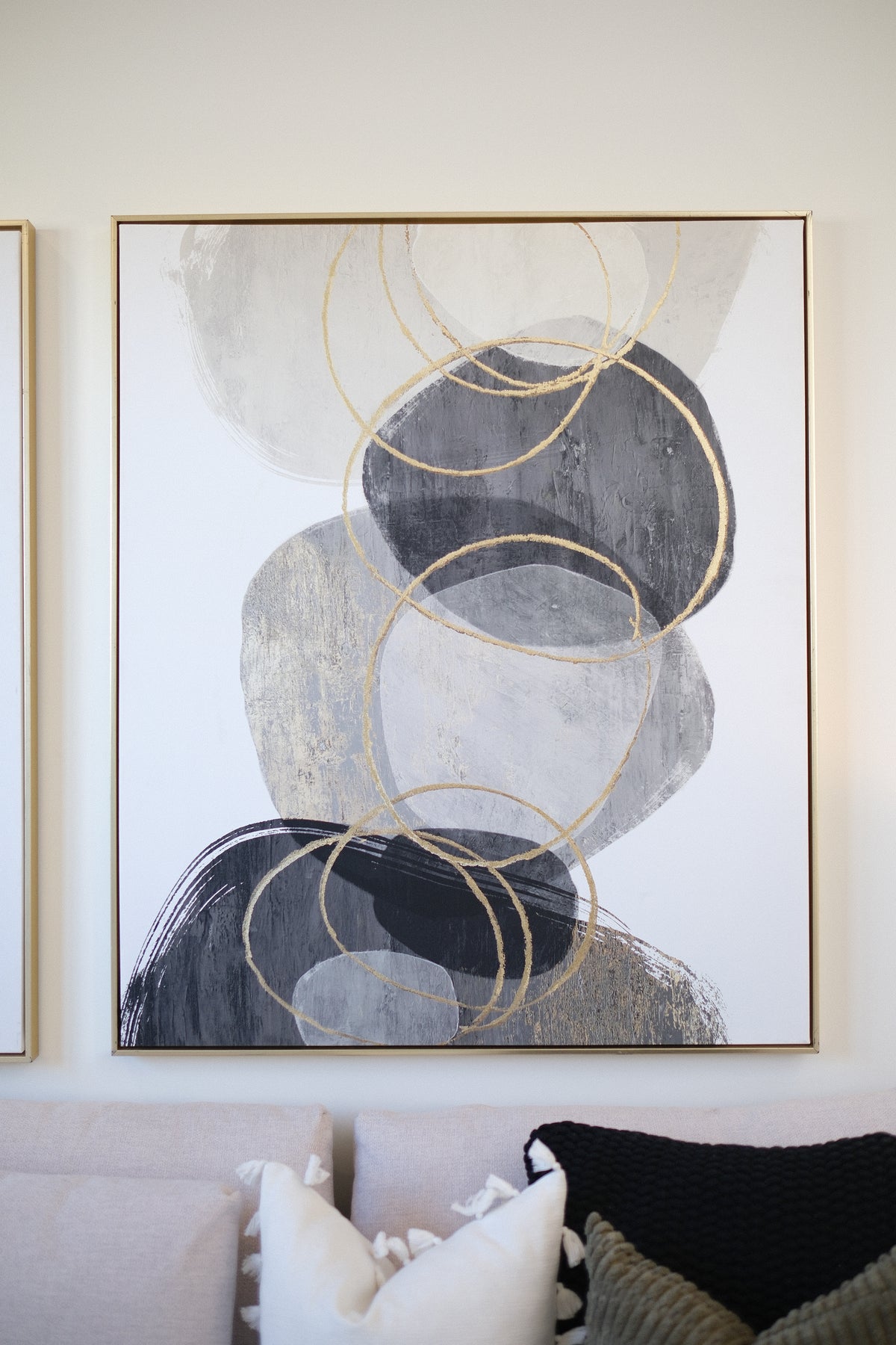 FOILED ABSTRACT WALL ART 41X49 B