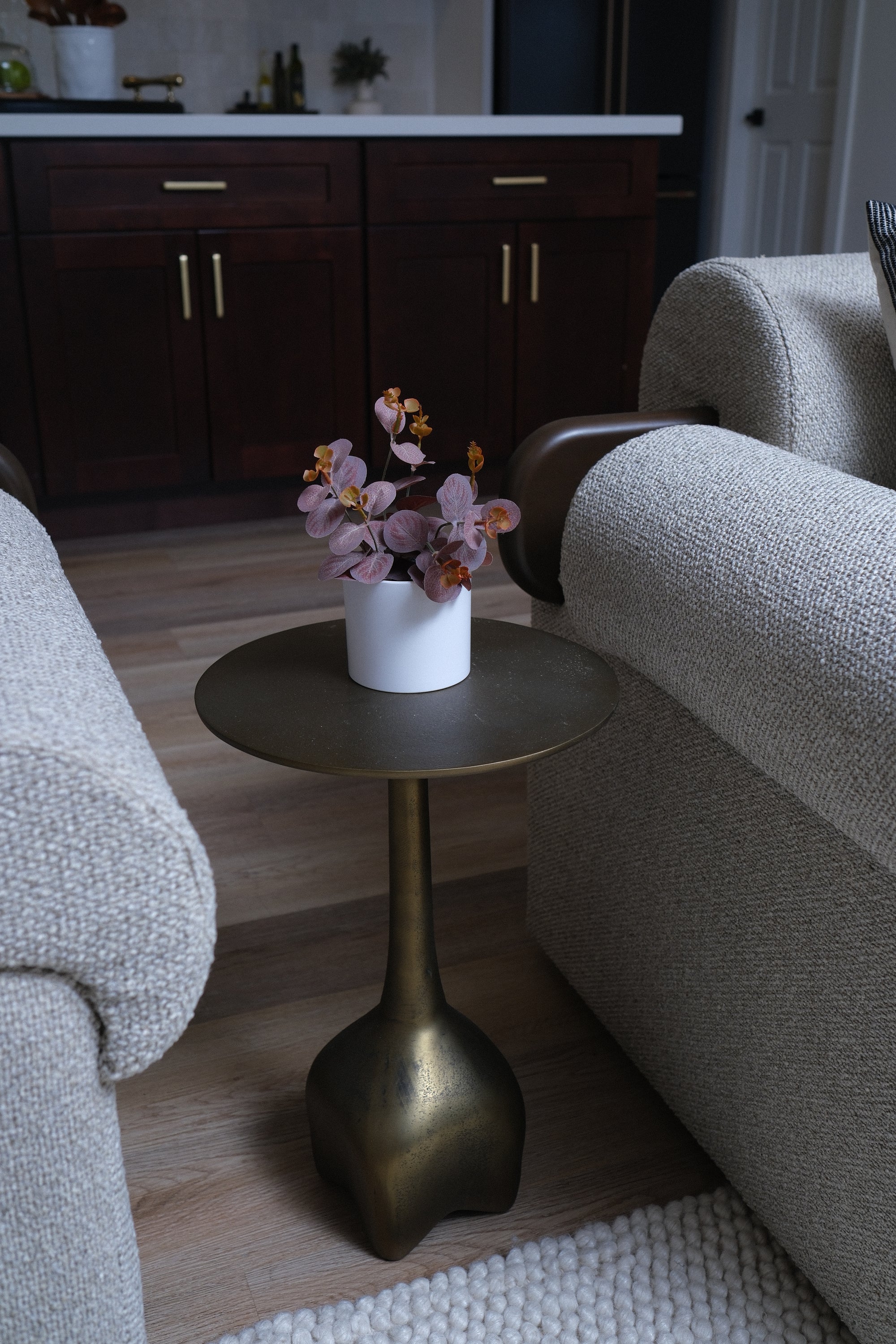13"L GOLD METAL ACCENT TABLE
