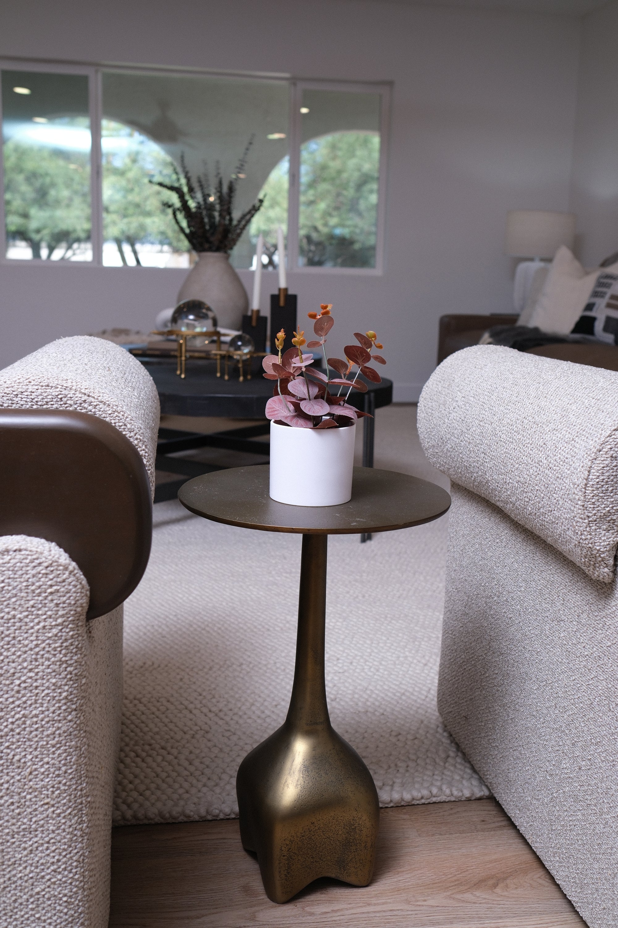 13"L GOLD METAL ACCENT TABLE