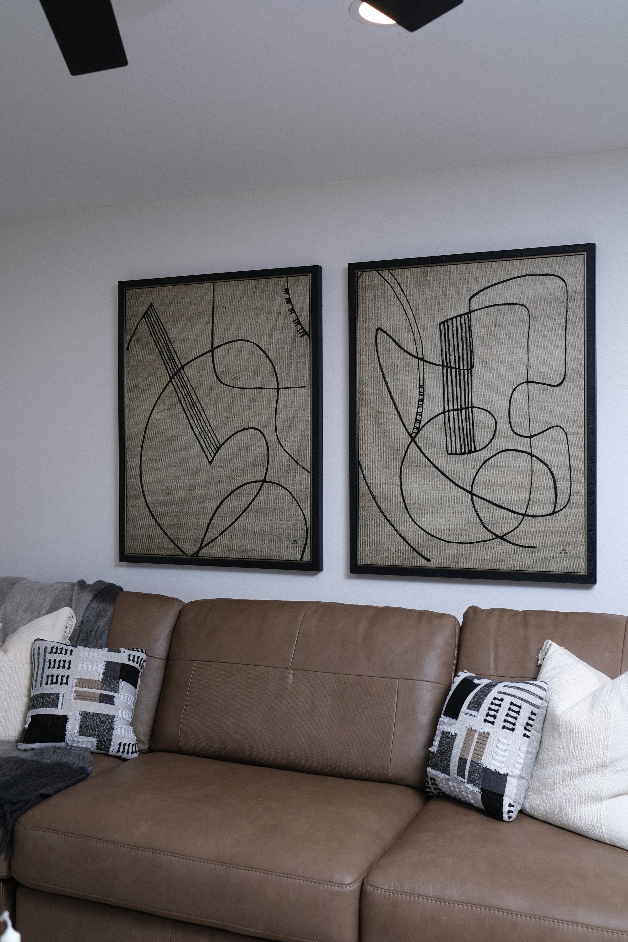 GUITAR MUSIC BLACK LINES ART 33X43