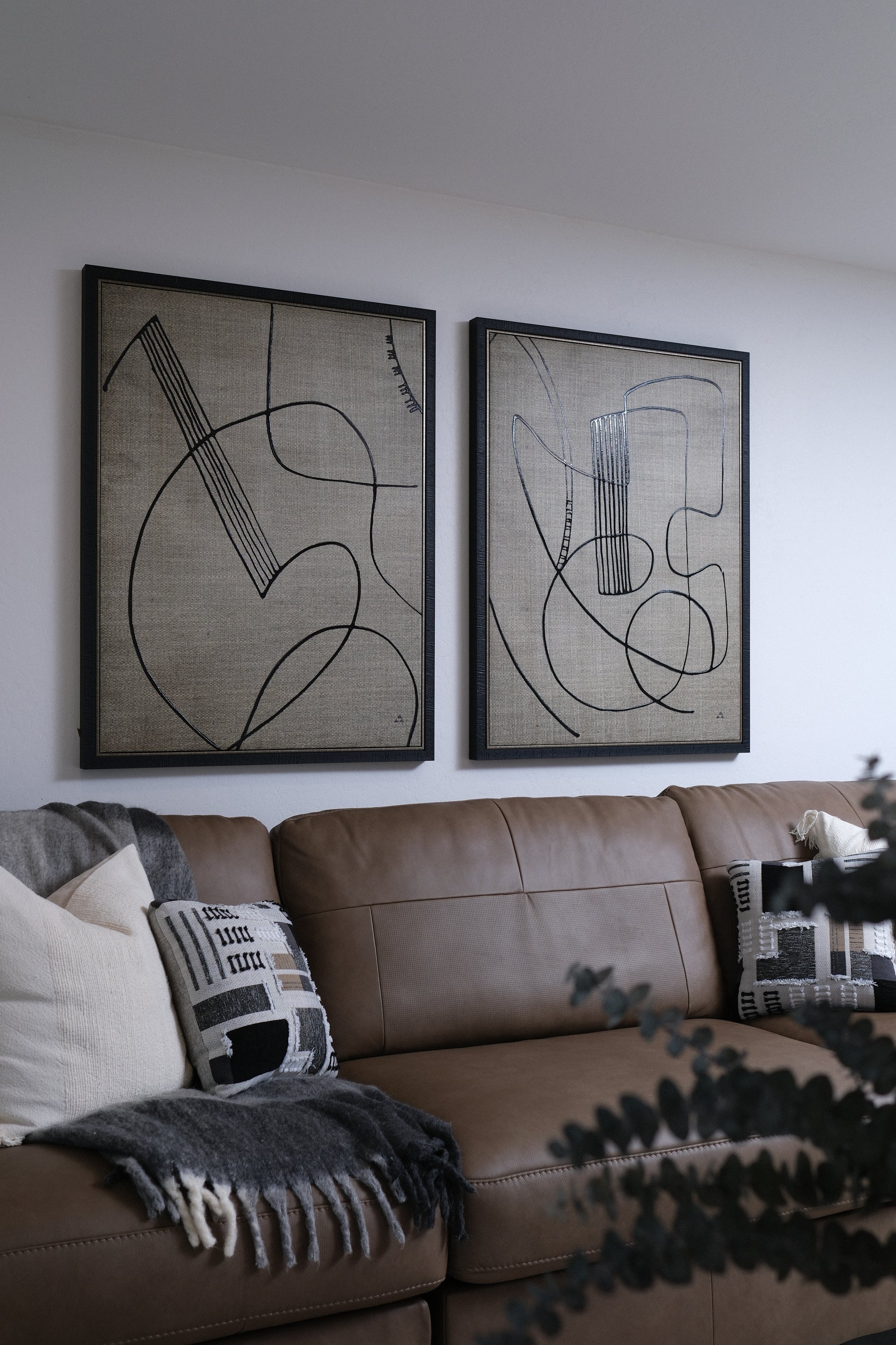 3-PC BROWN LEATHER SECTIONAL
