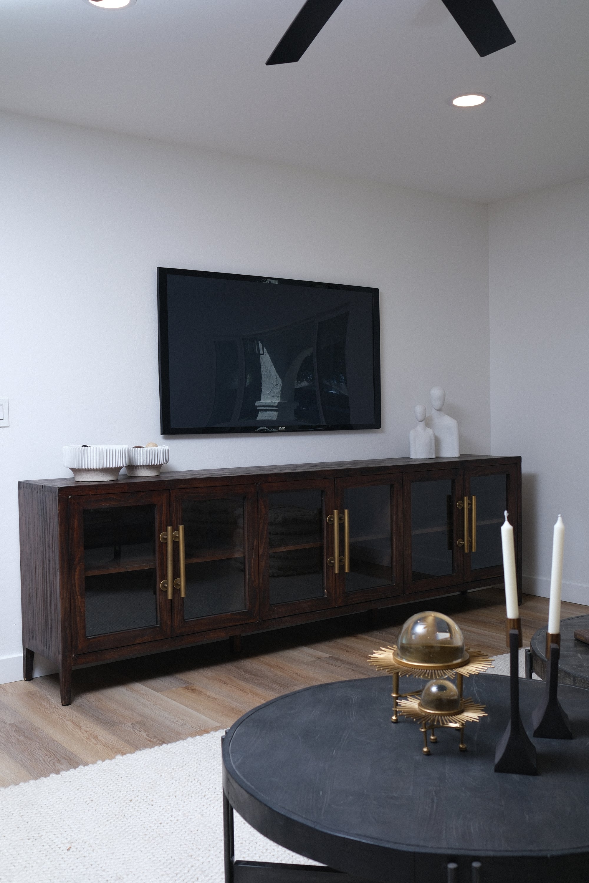 108"L 6-DR DARK BROWN SIDEBOARD