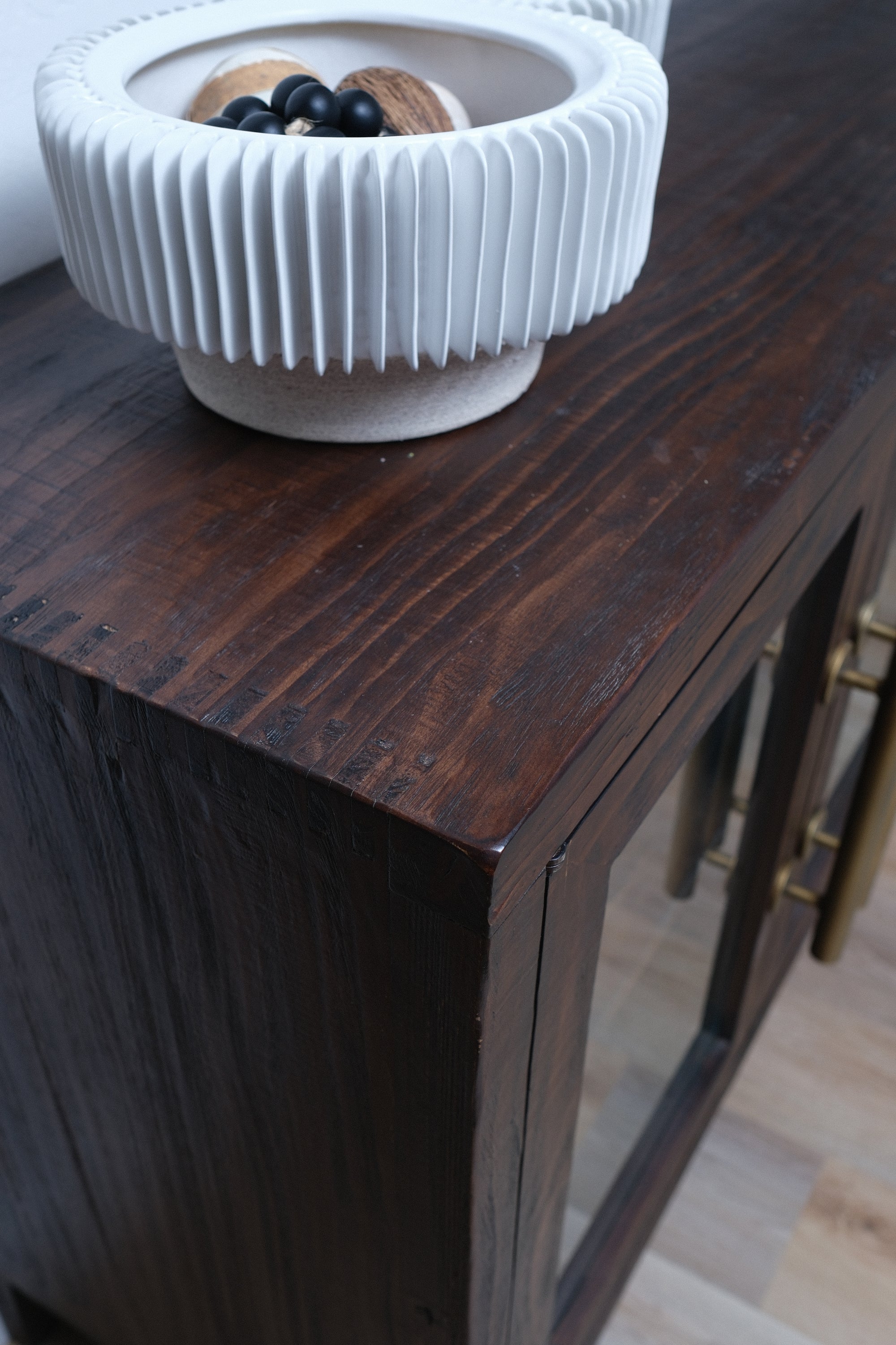 108"L 6-DR DARK BROWN SIDEBOARD