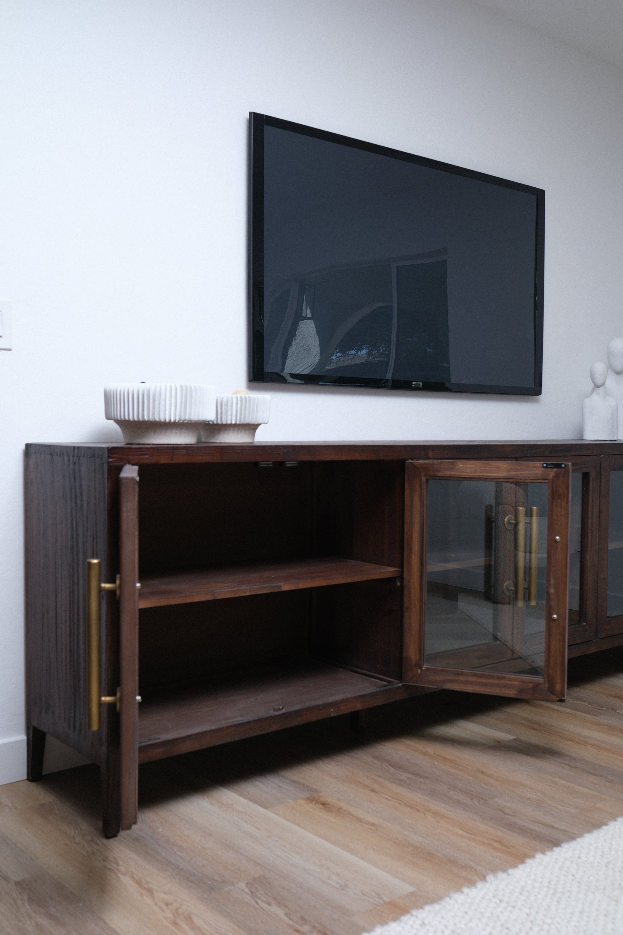 108"L 6-DR DARK BROWN SIDEBOARD