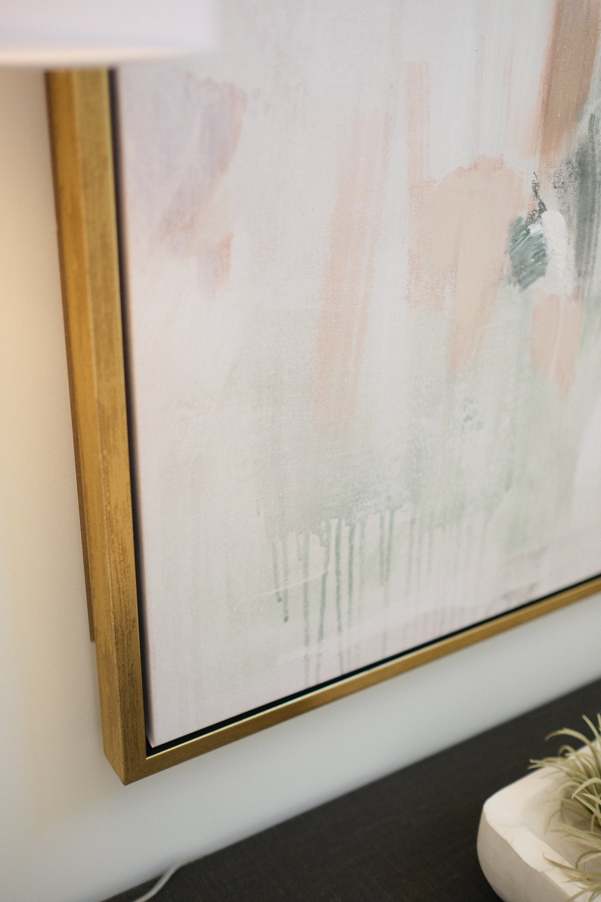 ABSTRACT ORANGE WHITE CANVAS 49X49