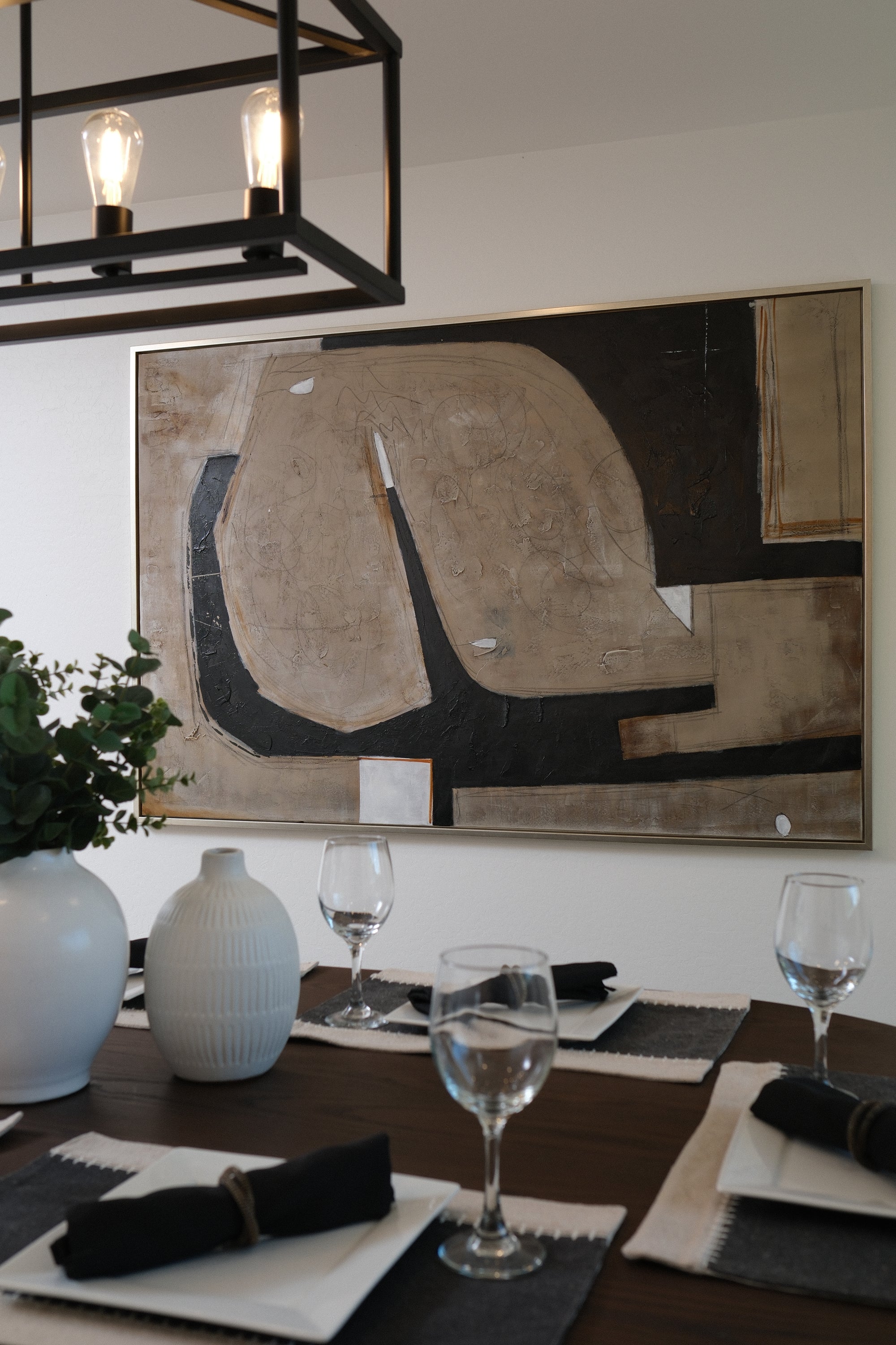 HANDPAINTED ABSTRACT CANVAS 72X48