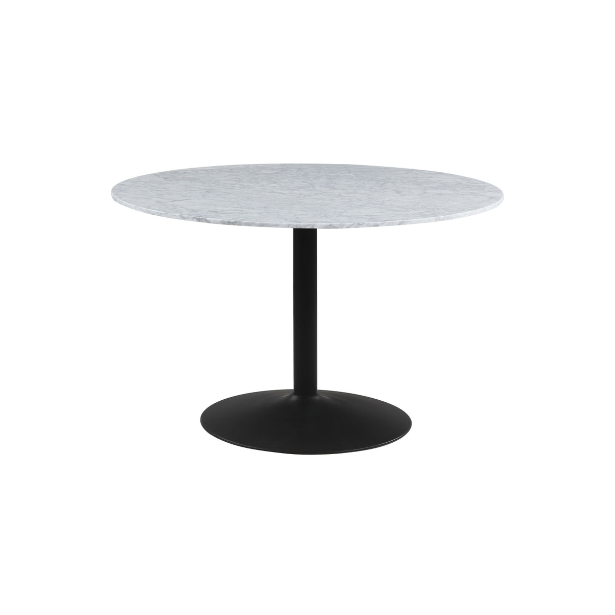 48"L ROUND WHITE DINING TABLE