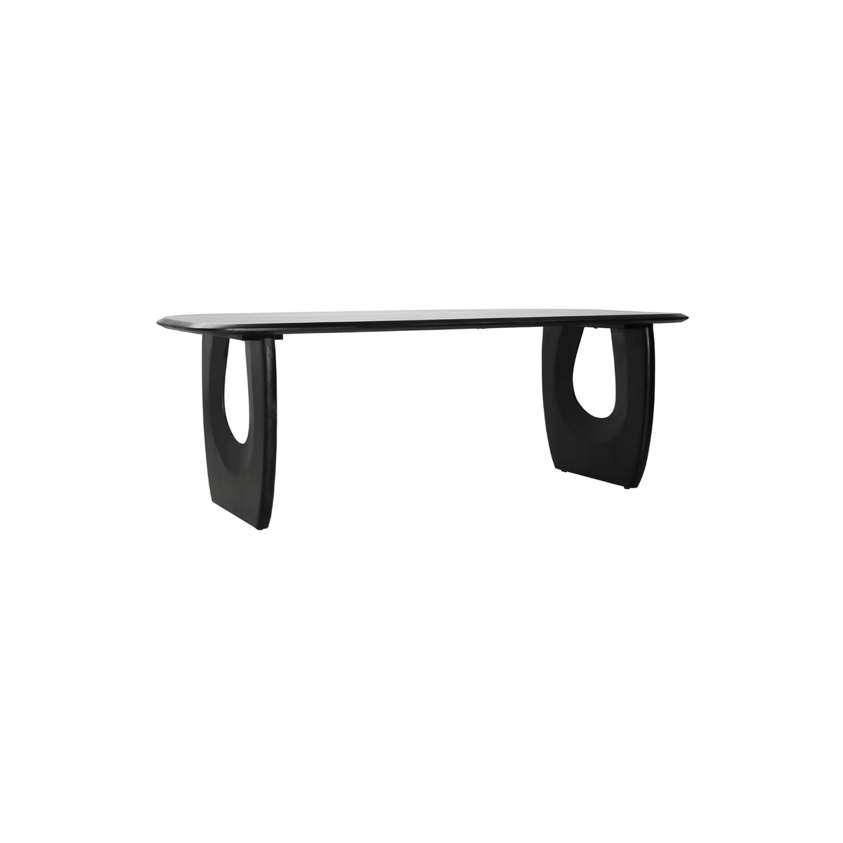 87"L BLACK DINING TABLE